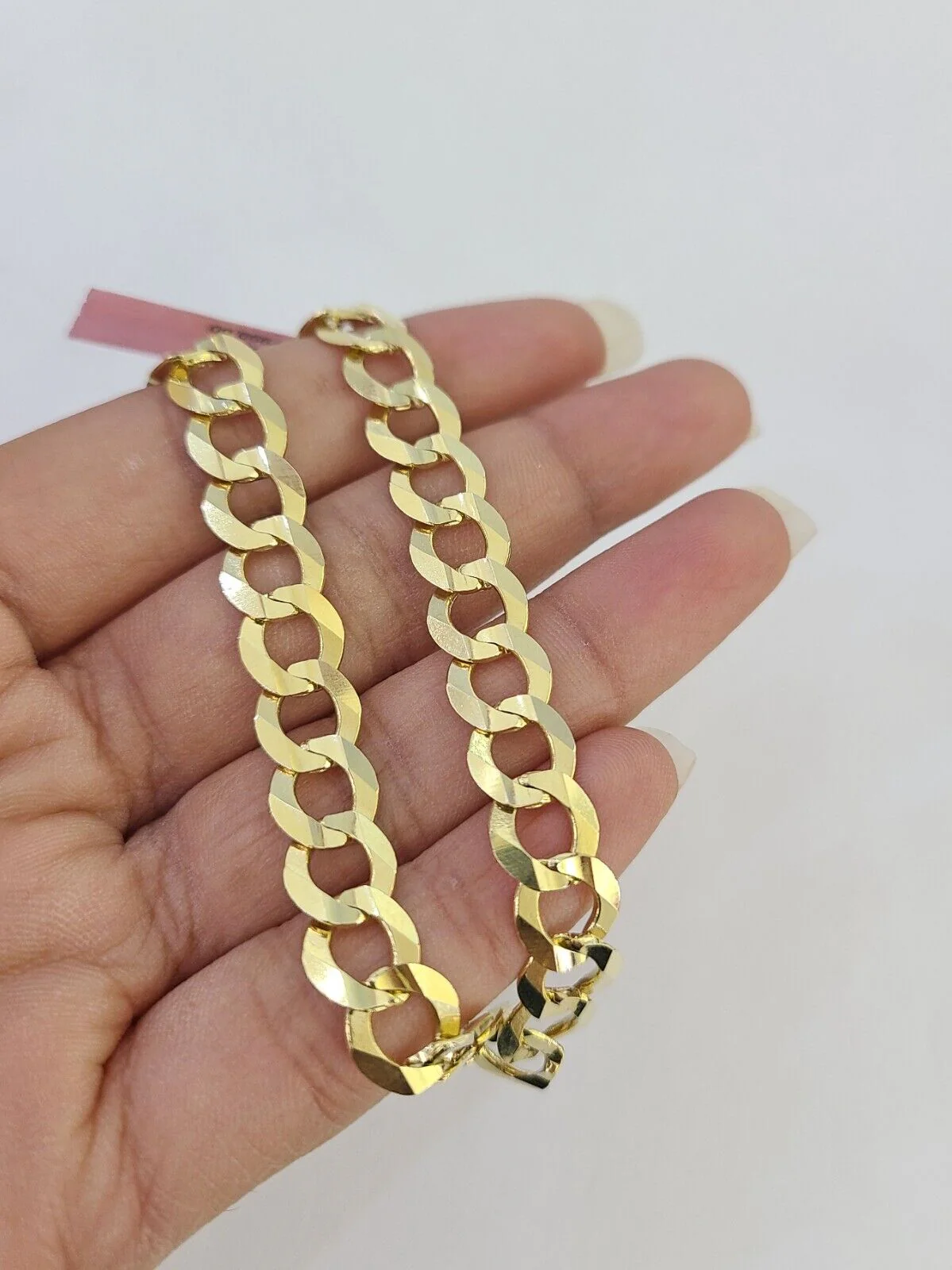 Real 14k Cuban Curb Bracelet 8mm 9Inch Solid Yellow Gold 14KT - Image 3
