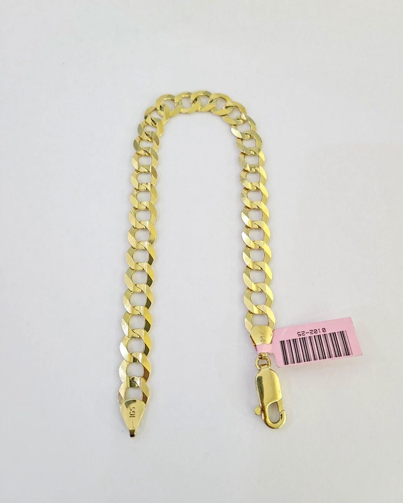Real 14k Cuban Curb Bracelet 8mm 9Inch Solid Yellow Gold 14KT - Image 5
