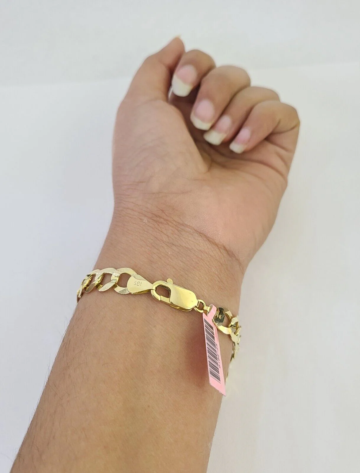 Real 14k Cuban Curb Bracelet 8mm 9Inch Solid Yellow Gold 14KT - Image 7