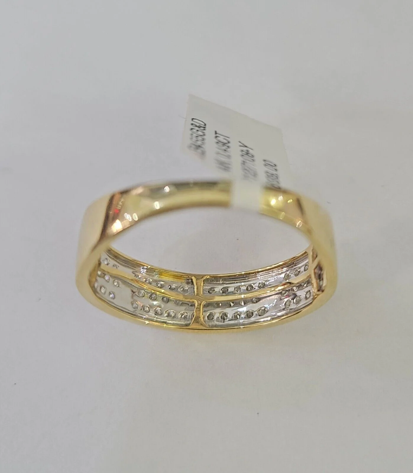 Real 14k Diamond Mens Ring Band Yellow Gold Casual Genuine Natural Wedding - Image 6