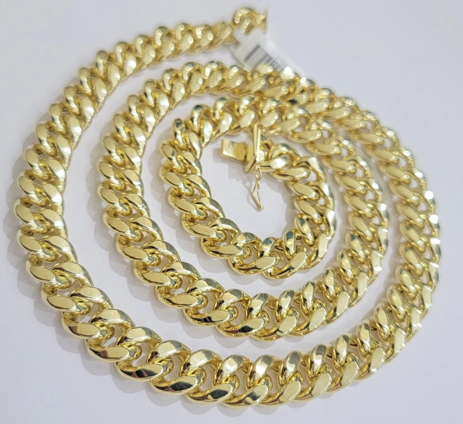 Real 14k Gold 11mm Cuban Link Chain Miami Cuban necklace 22"-30" 14ktYellow Gold - Image 11