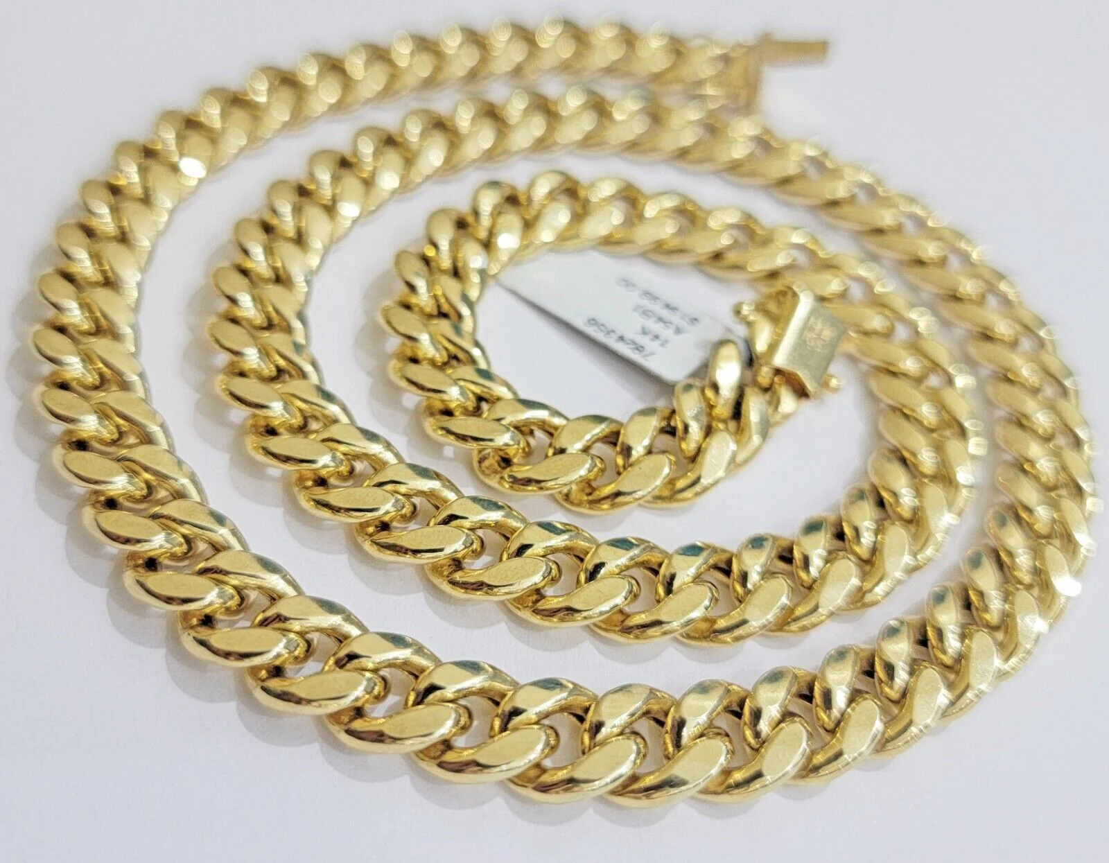 Real 14k Gold 11mm Cuban Link Chain Miami Cuban necklace 22"-30" 14ktYellow Gold - Image 19