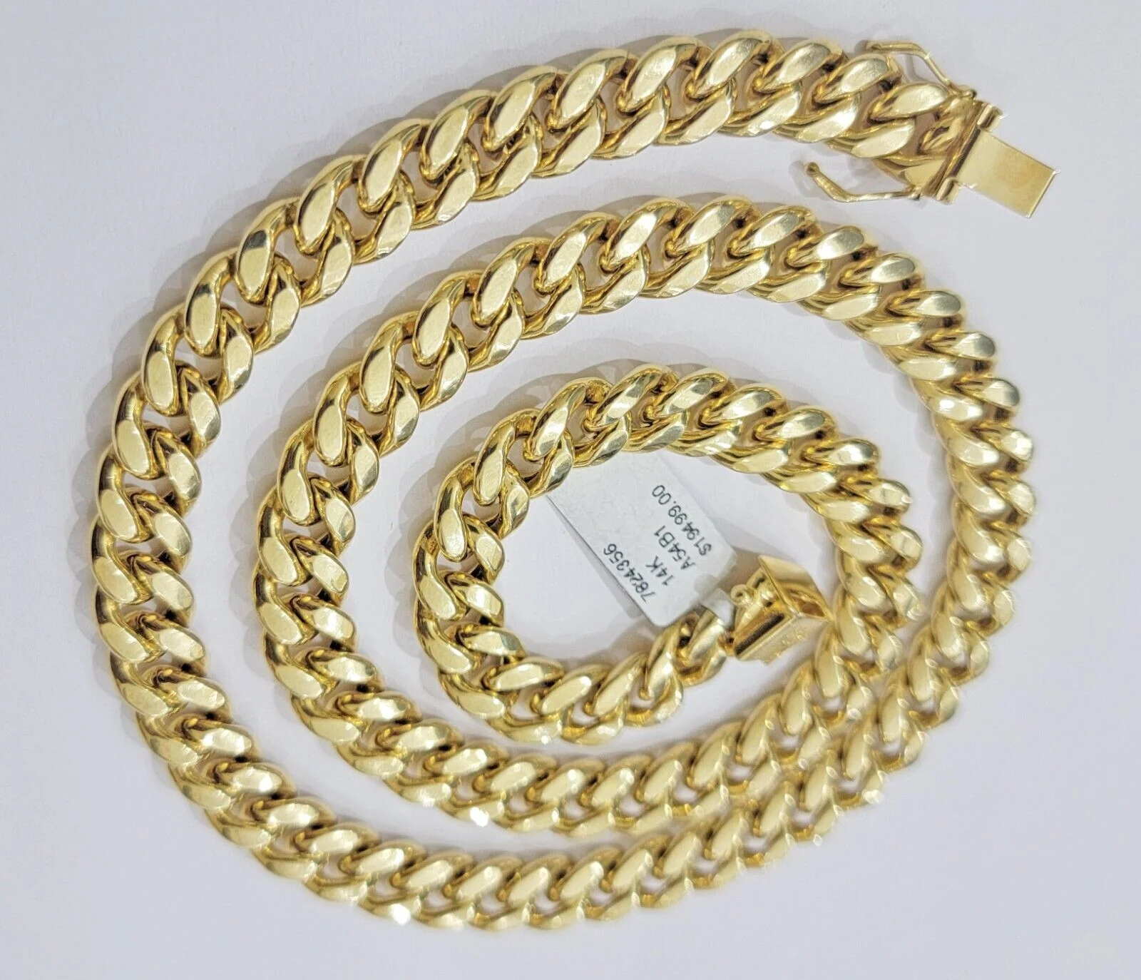 Real 14k Gold 11mm Cuban Link Chain Miami Cuban necklace 22"-30" 14ktYellow Gold - Image 9