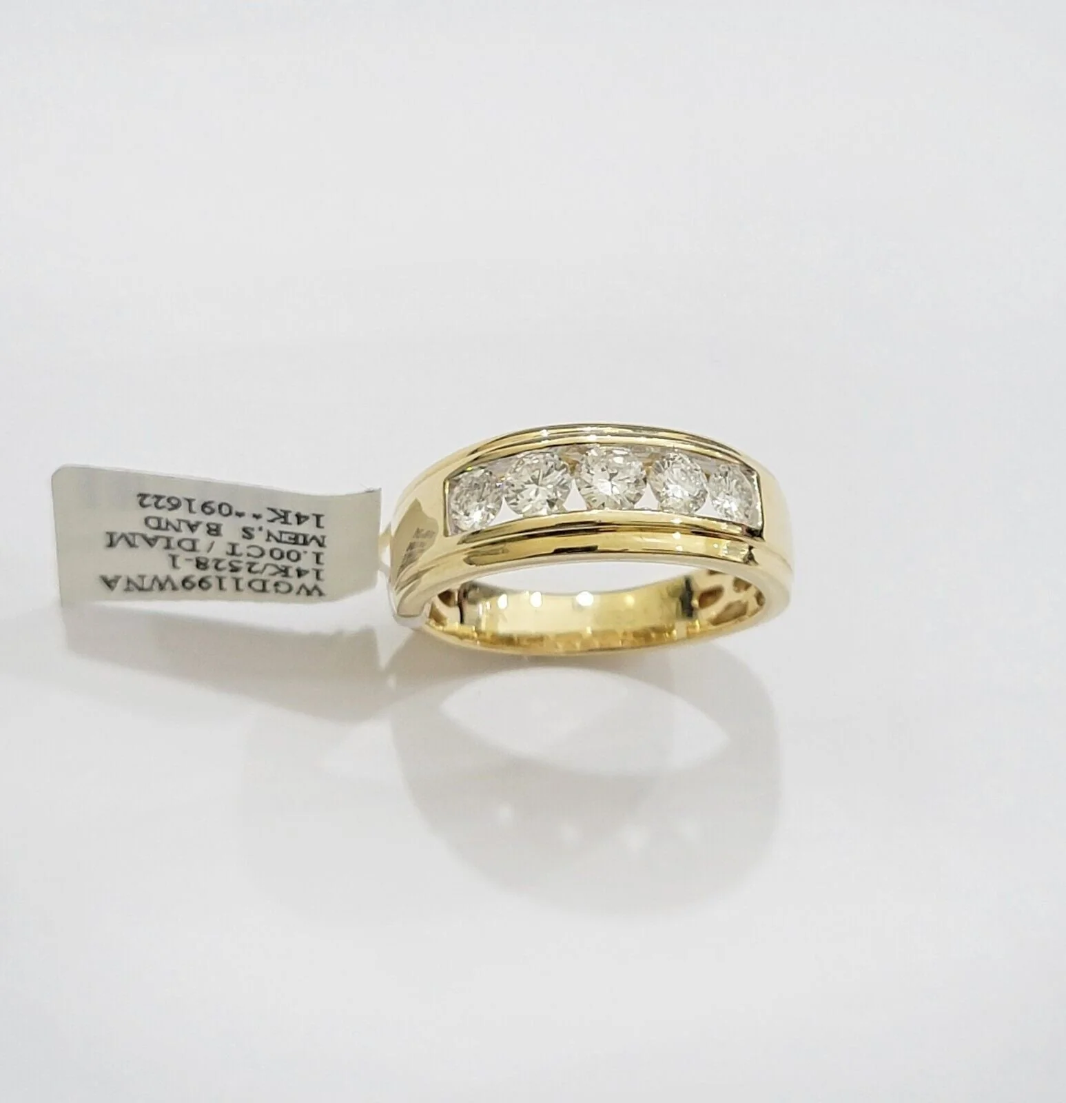 Real 14k Gold 1CT Natural Diamonds Band Mens Wedding Engagement Anniversary Ring - Image 2
