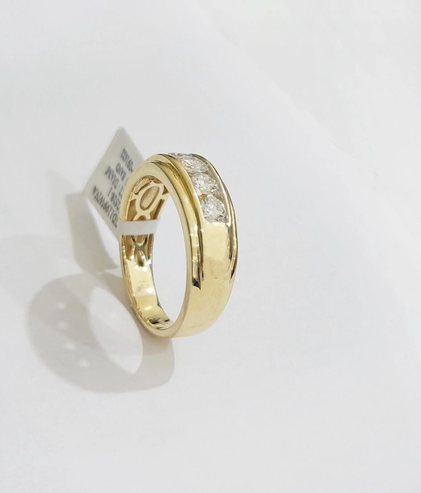 Real 14k Gold 1CT Natural Diamonds Band Mens Wedding Engagement Anniversary Ring - Image 4