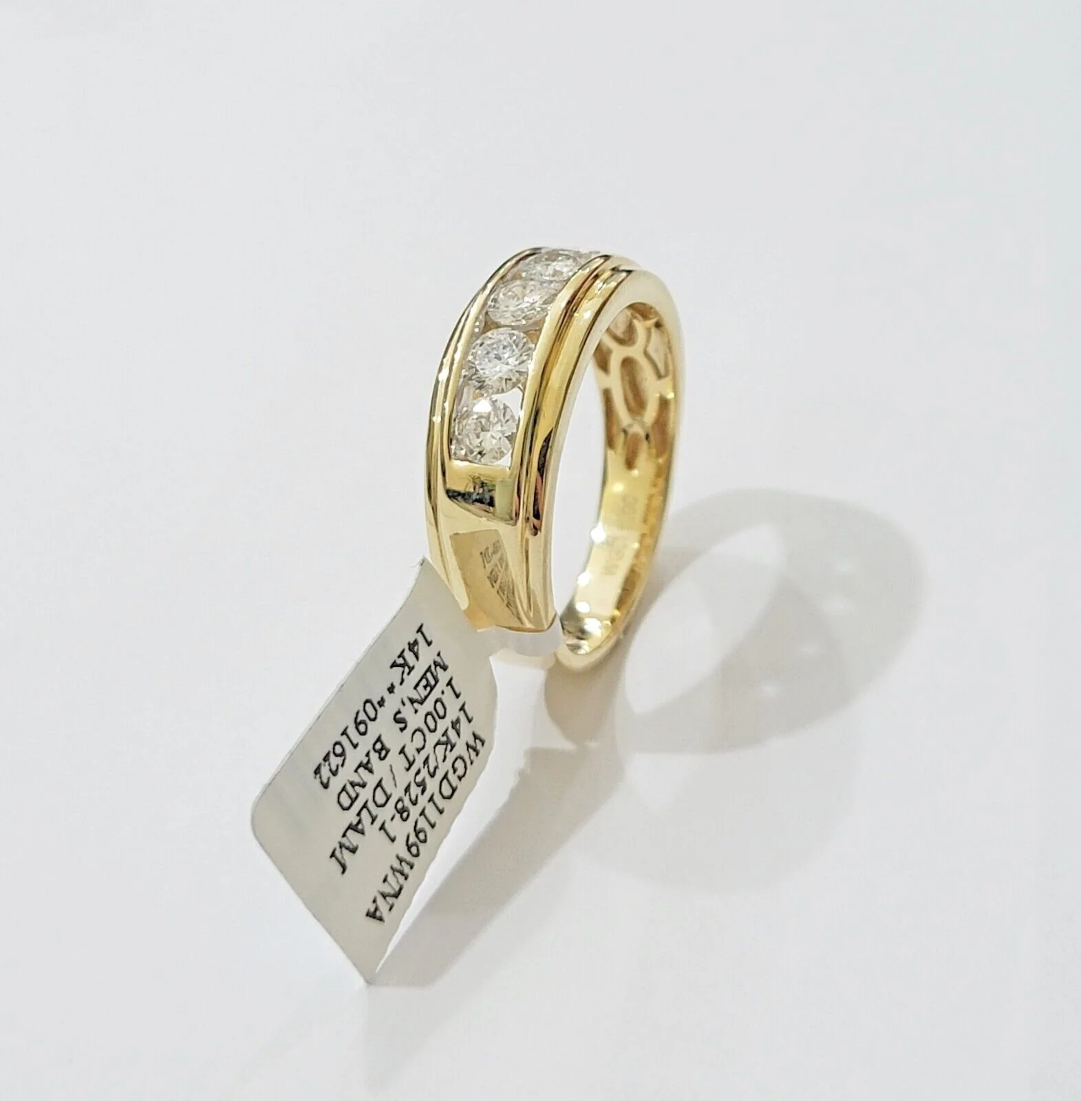 Real 14k Gold 1CT Natural Diamonds Band Mens Wedding Engagement Anniversary Ring - Image 6