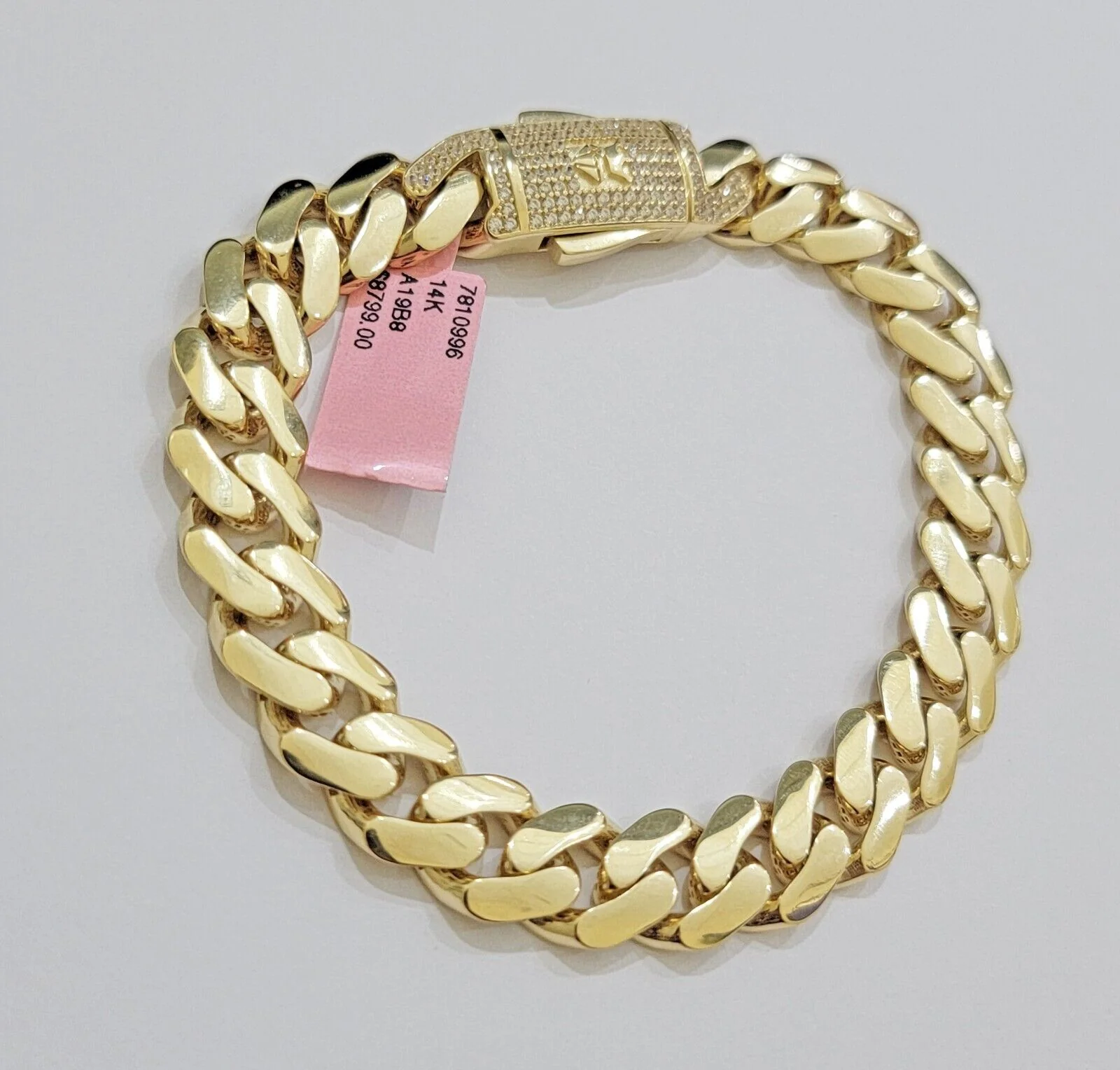 Real 14k Gold Bracelet 11mm Miami Cuban Link 7.5 inch Men Women 14kt Yellow Gold - Image 3
