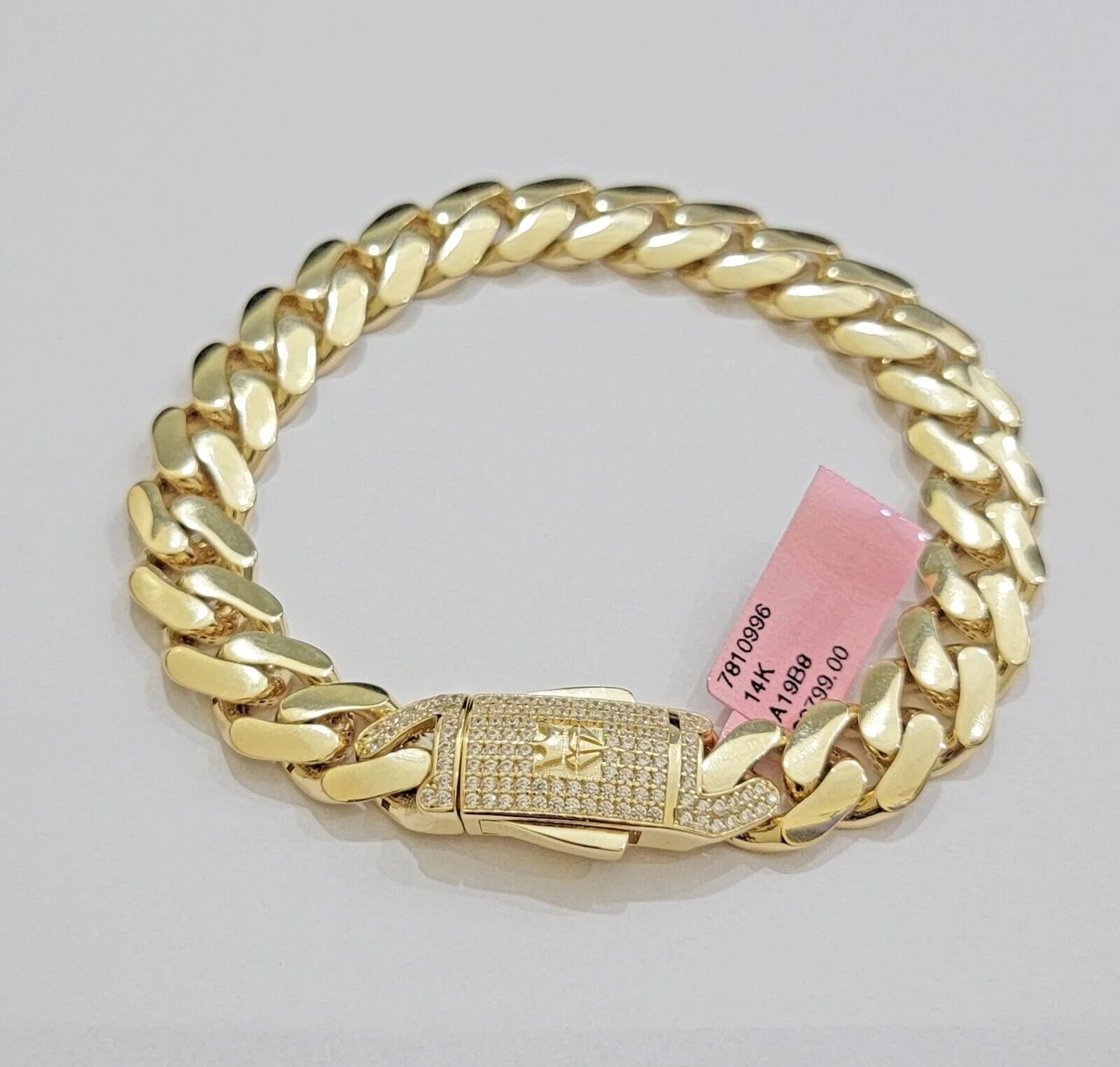 Real 14k Gold Bracelet 11mm Miami Cuban Link 7.5 inch Men Women 14kt Yellow Gold - Image 7