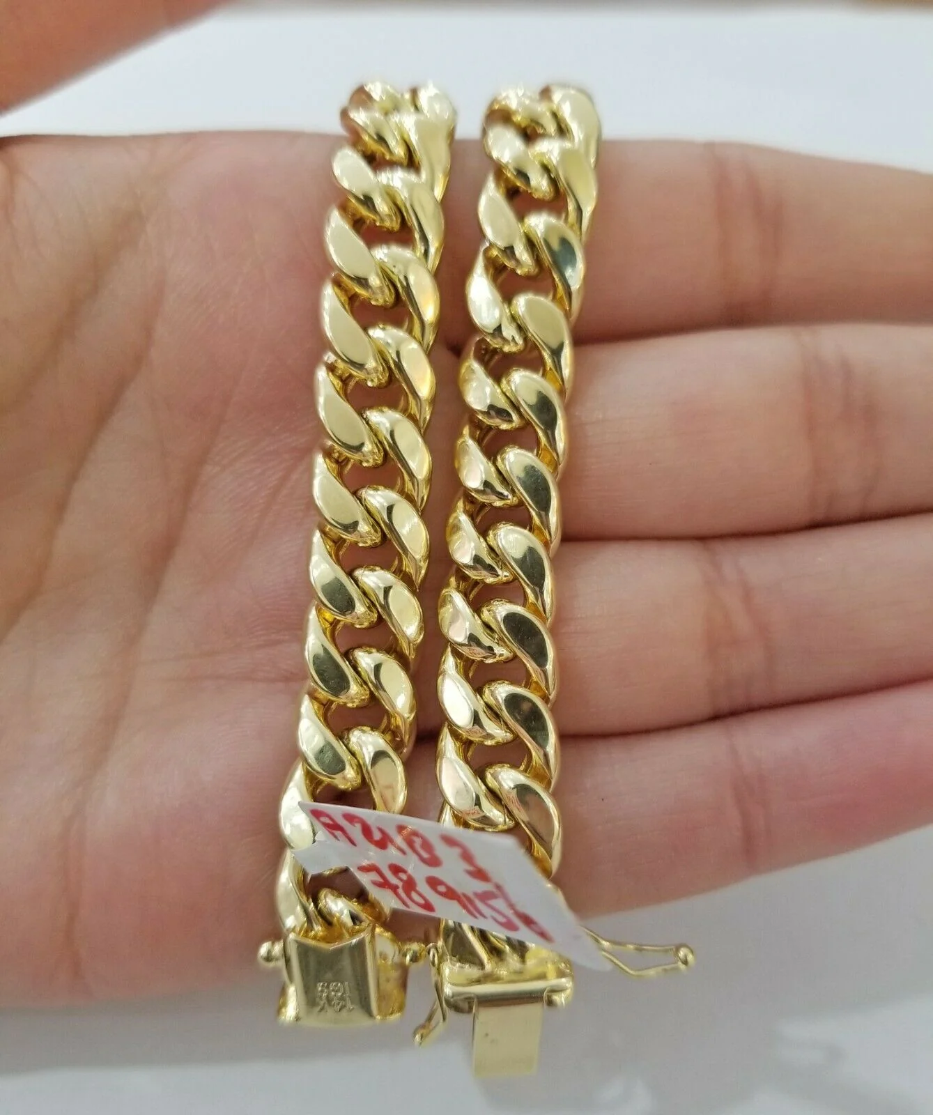 Real 14k Gold Bracelet 11mm Miami Cuban Link 8" Inch Box Clasp, Men 14kt ,STRONG - Image 7