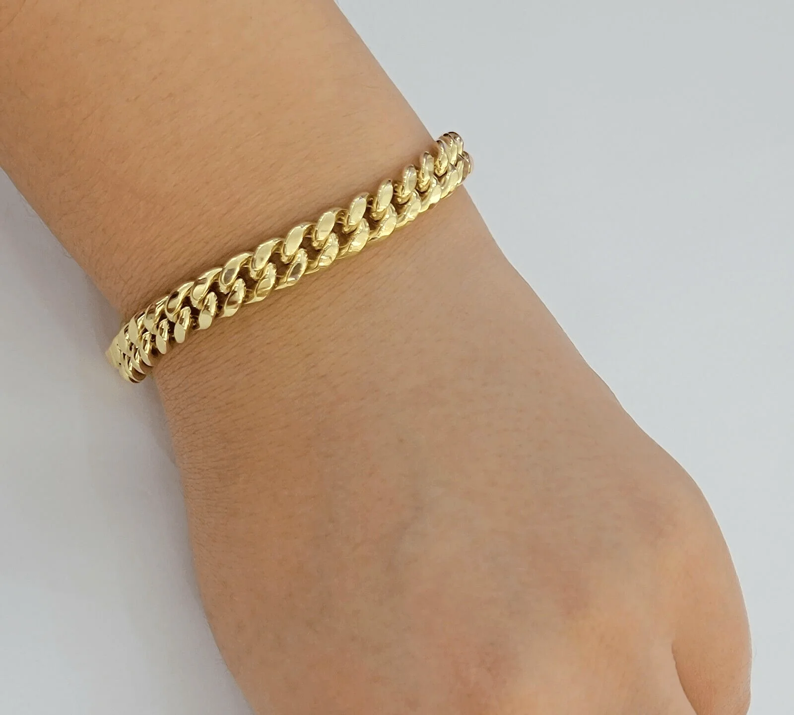 Real 14k Gold Bracelet 8mm 7 inch Miami Cuban Link Box Clasp Strong 14KT LADIES - Image 5