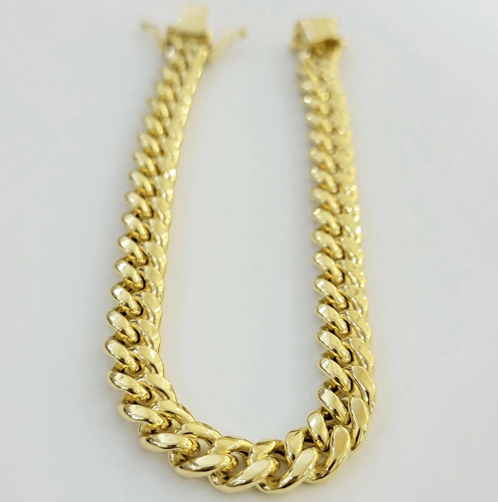 Real 14k Gold Bracelet 8mm 7 inch Miami Cuban Link Box Clasp Strong 14KT LADIES - Image 7