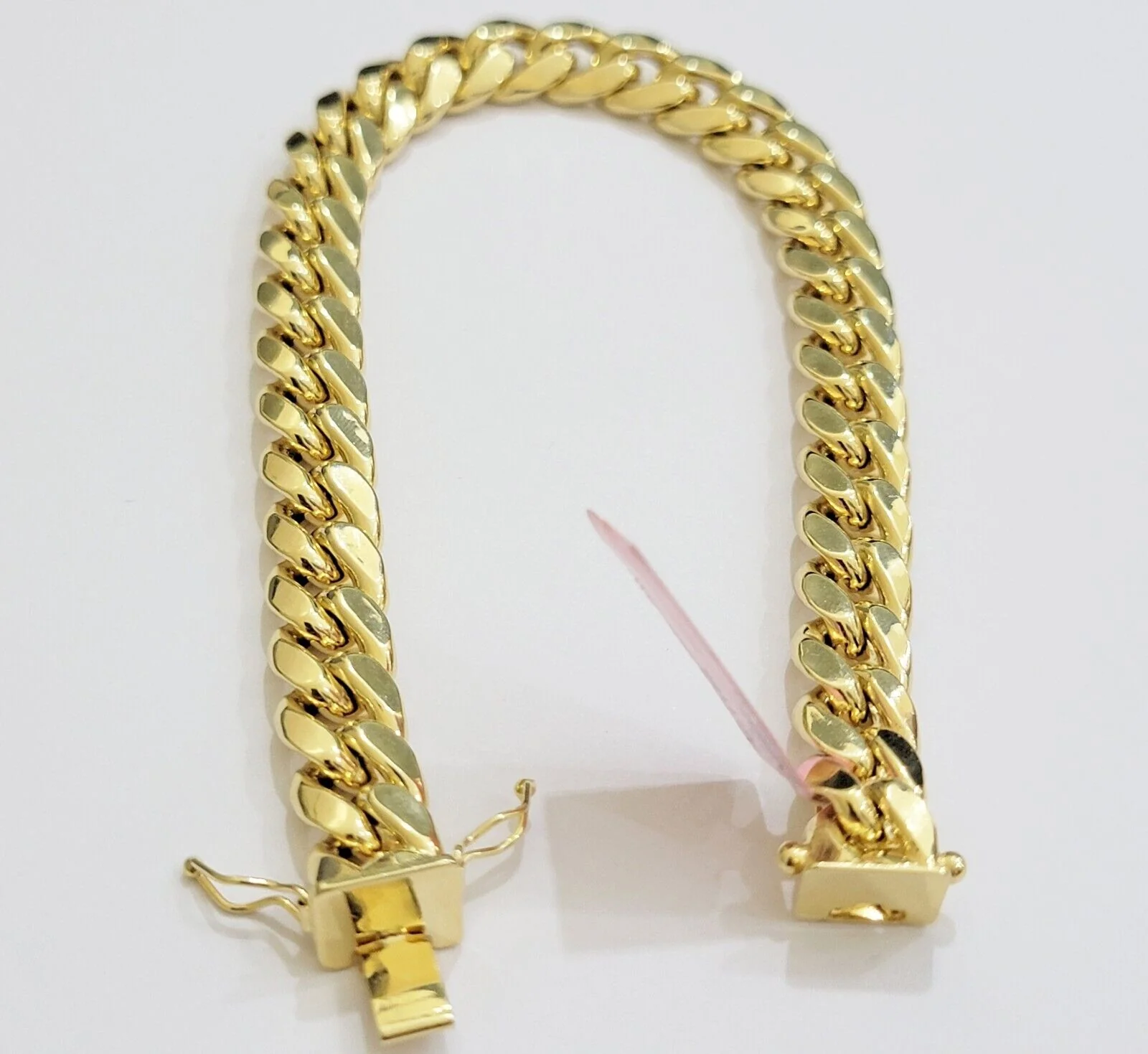 Real 14k Gold Bracelet 9mm Miami Cuban Link 7.5"- 9 Inch Mens 14kt Yellow Gold - Image 4