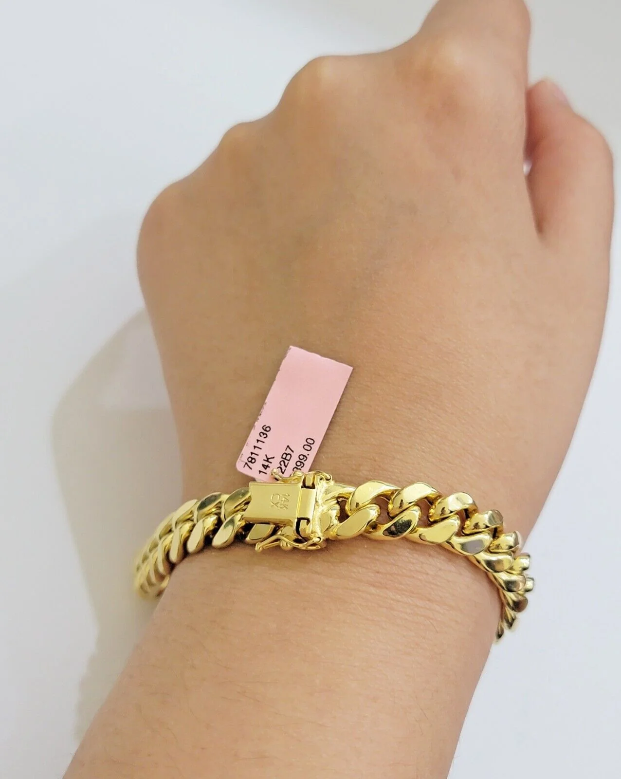 Real 14k Gold Bracelet 9mm Miami Cuban Link 7.5'' inch Men's 14kt Yellow Gold - Image 5