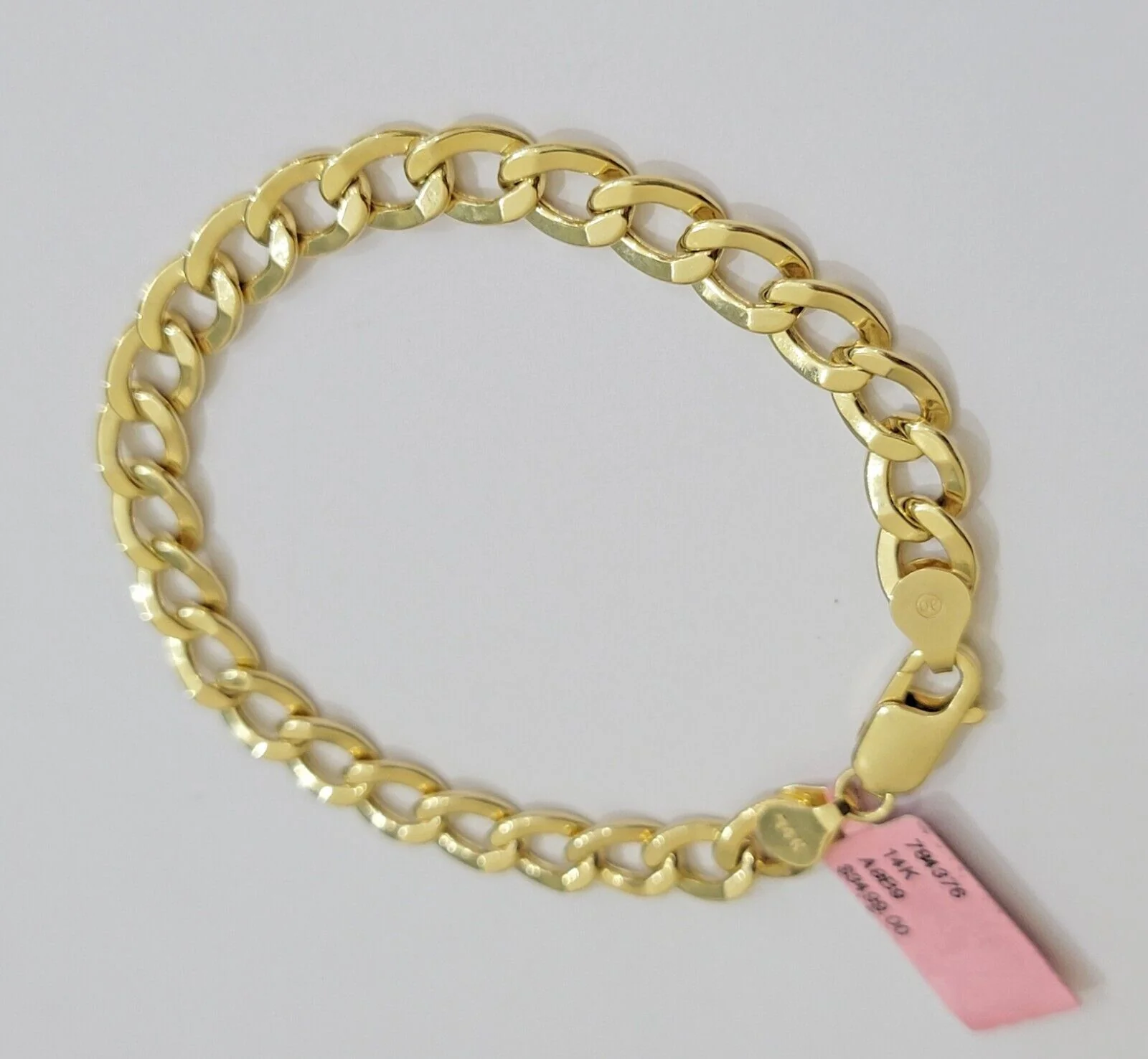 Real 14k Gold Bracelet Cuban Curb Link 8 Inch 8mm Men's Genuine 14kt Yellow Gold - Image 10