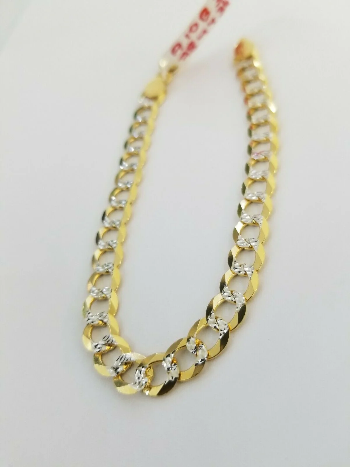 REAL 14k Gold Bracelet Cuban link 8" SOLID 7.5mm 14kt Yellow Gold Diamond Cut - Image 10