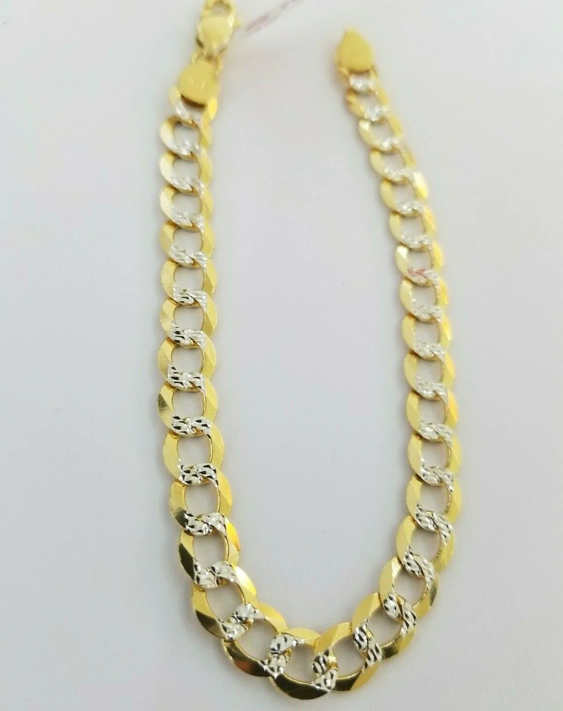 REAL 14k Gold Bracelet Cuban link 8" SOLID 7.5mm 14kt Yellow Gold Diamond Cut - Image 15