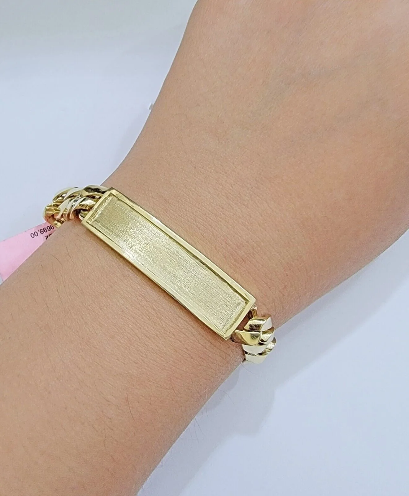 Real 14k Gold Bracelet ID Name Plate 8 Inch Miami Cuban Link 10mm Men SOLID 14KT - Image 3