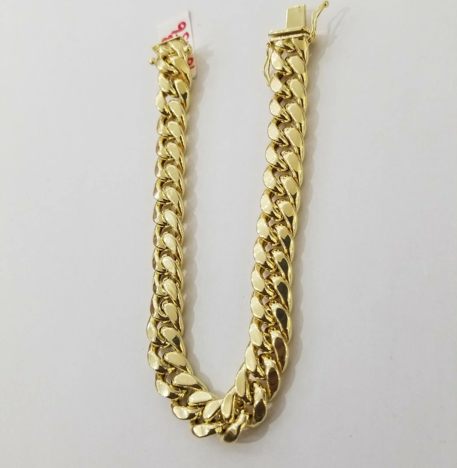 REAL 14k Gold Bracelet Miami Cuban Link 7.5" 9mm Strong Box Lock For Men Women - Image 5