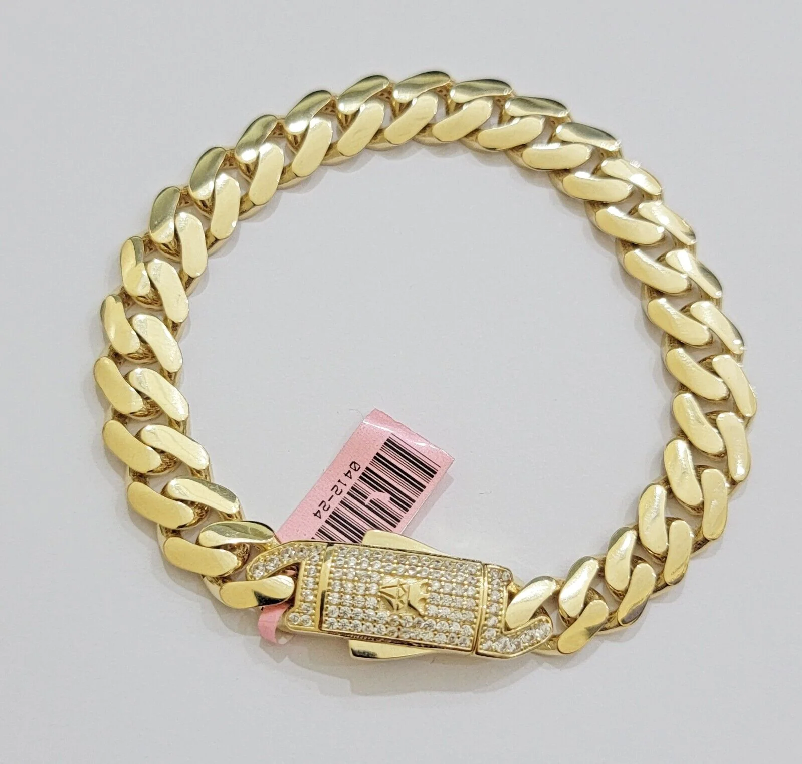 Real 14k Gold Bracelet Monaco Cuban Link 9.5mm 8.5'' inch Men's 14kt Yellow Gold - Image 11