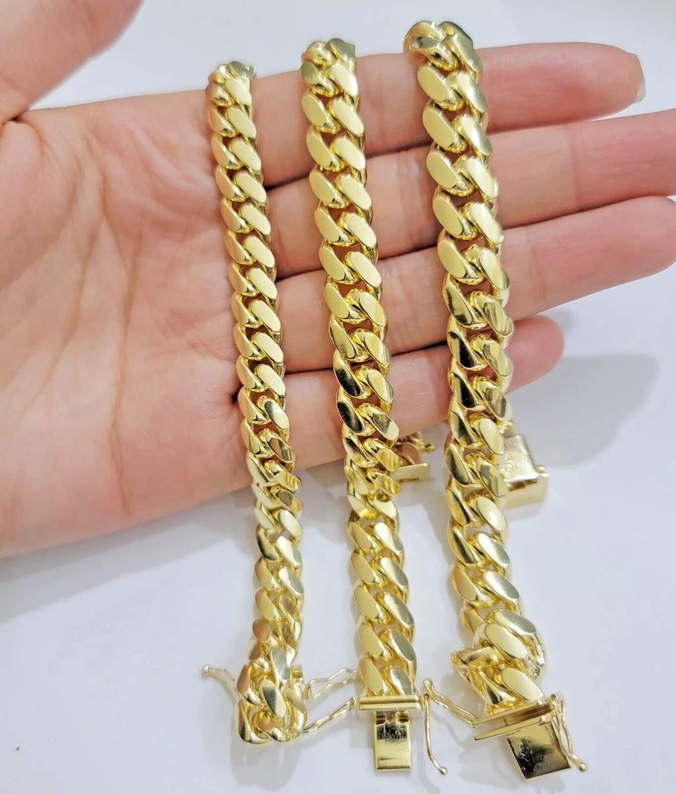 Real 14k Gold Bracelet Solid Miami Cuban Link 8mm 9mm 10mm 7.5" 8" 8.5 8.9" Inch - Image 2
