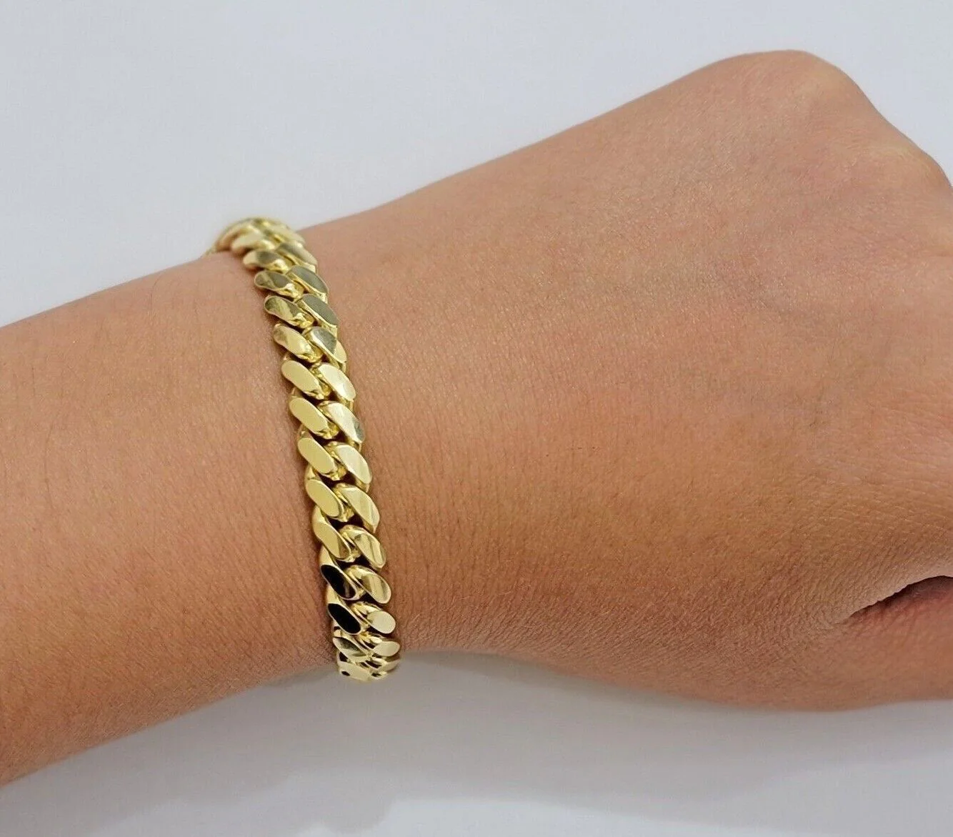 Real 14k Gold Bracelet Solid Miami Cuban Link 8mm 9mm 10mm 7.5" 8" 8.5 8.9" Inch - Image 5