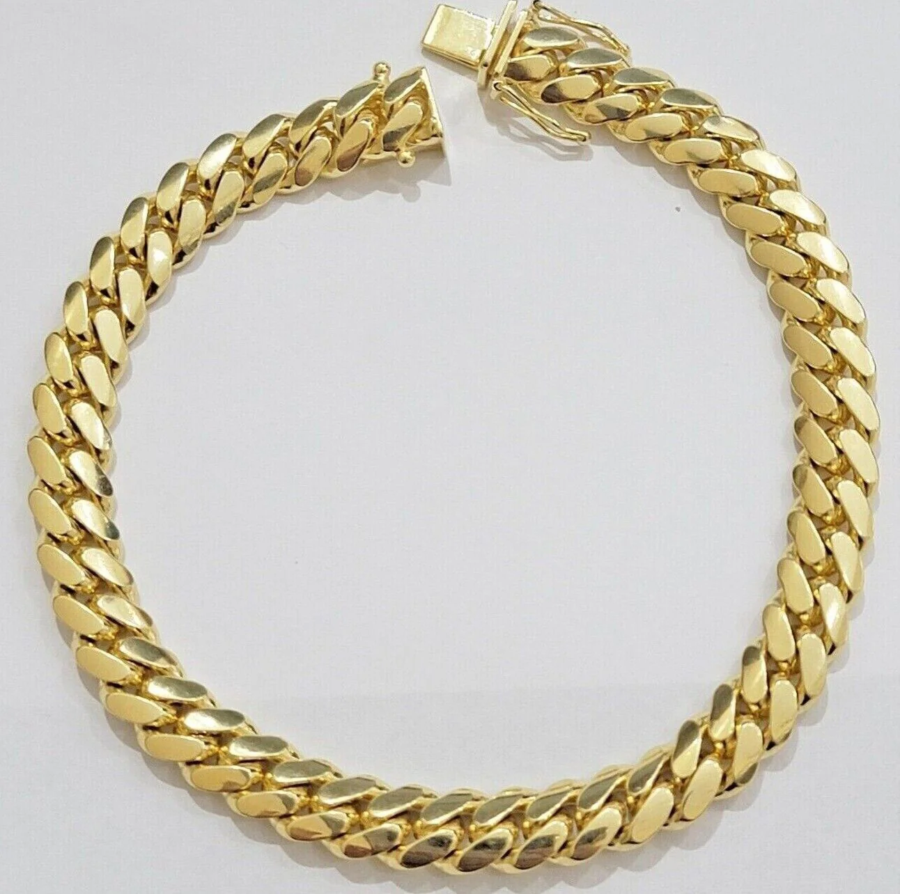 Real 14k Gold Bracelet Solid Miami Cuban Link 8mm 9mm 10mm 7.5" 8" 8.5 8.9" Inch - Image 6