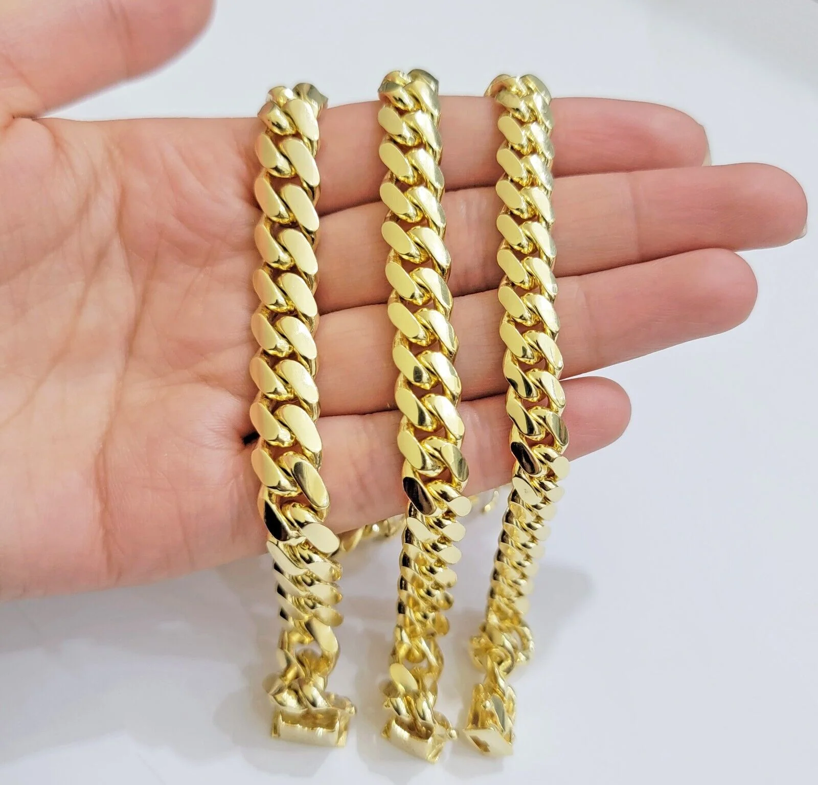 Real 14k Gold Bracelet Solid Miami Cuban Link 8mm 9mm 10mm 7.5" 8" 8.5 8.9" Inch - Image 9