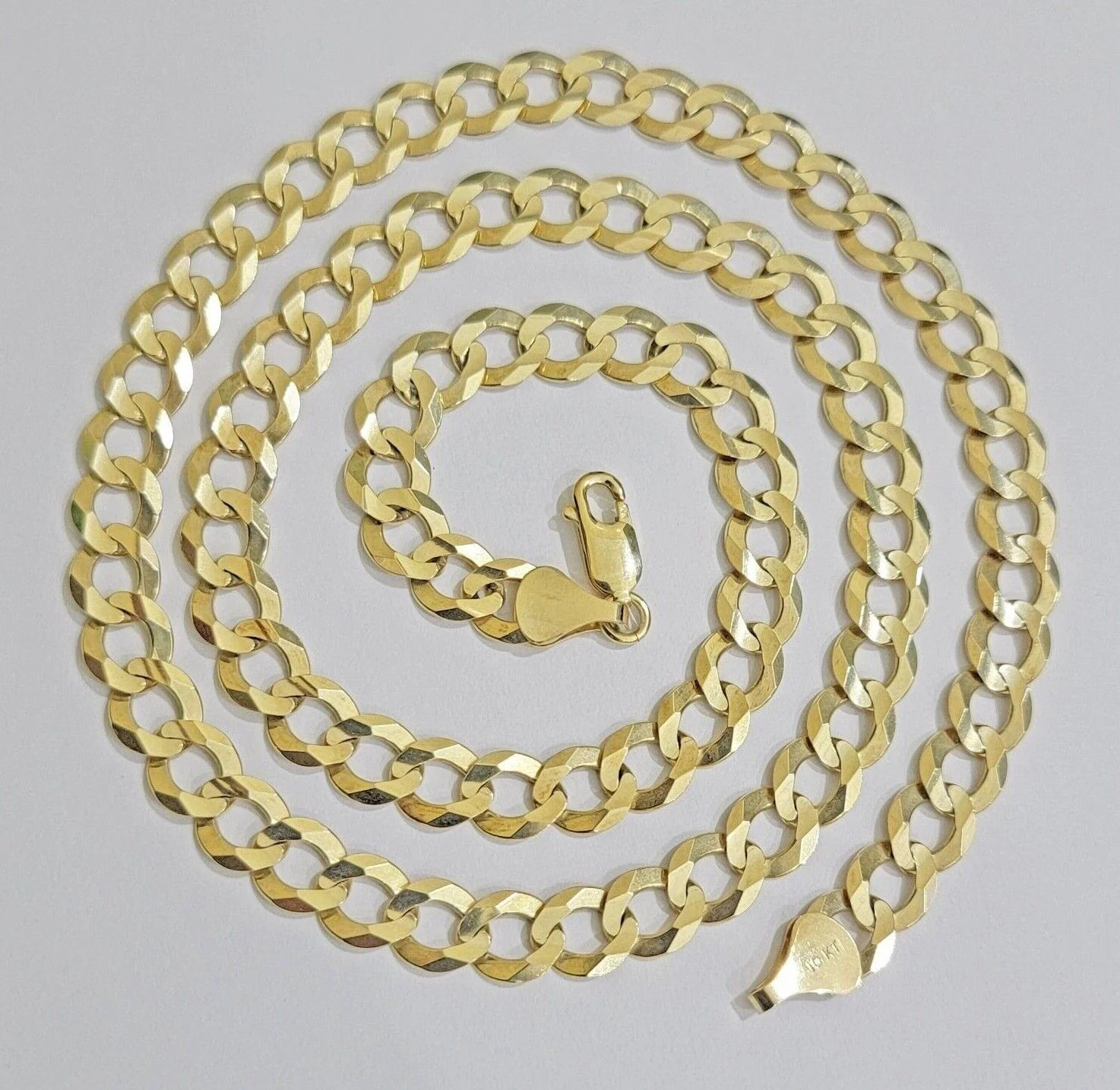 Real 14k Gold Chain Cuban Curb Link 9mm 18 in - 30 Inch Mens Solid 14kt Yellow - Image 9