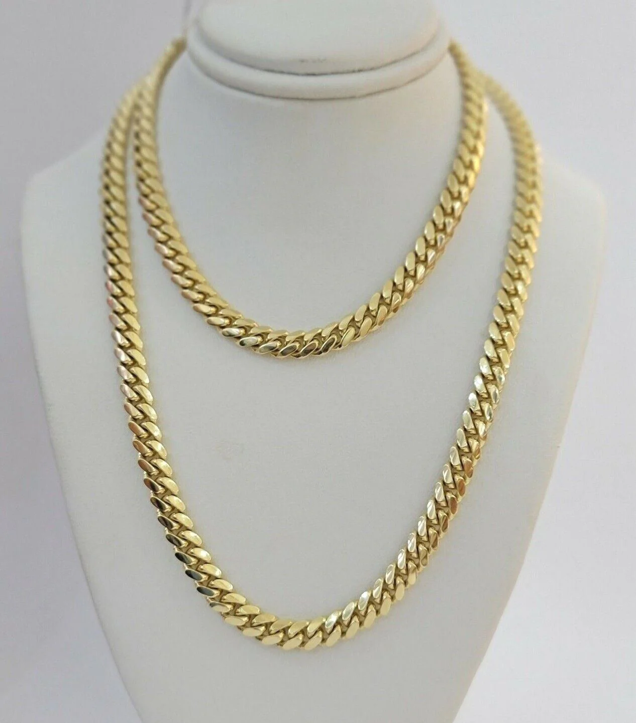 Real 14k Gold Chain Necklace Miami Cuban Link  28 Inch 6mm Mens Heavy SOLID 14KT - Image 4