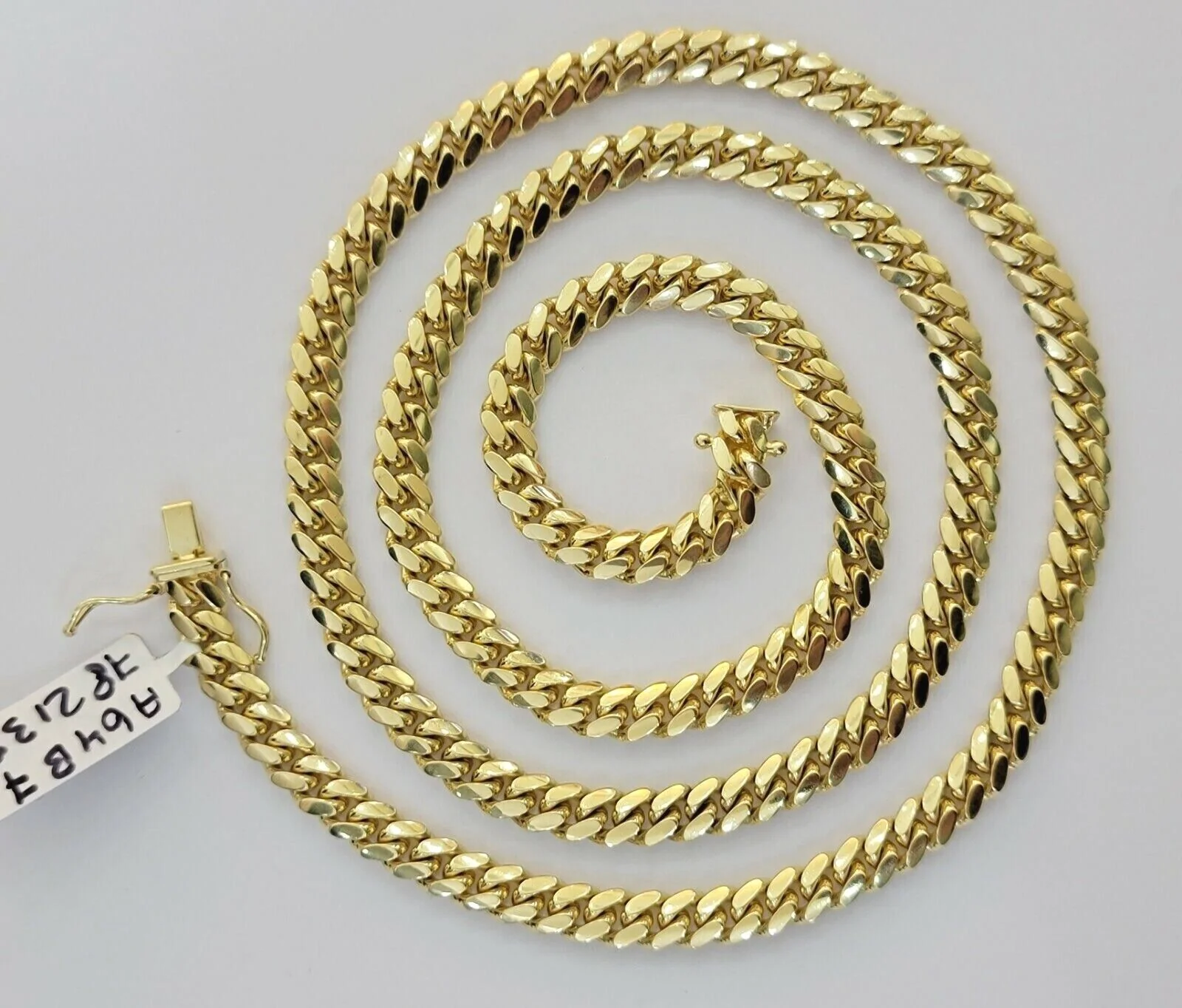 Real 14k Gold Chain Necklace Miami Cuban Link  28 Inch 6mm Mens Heavy SOLID 14KT - Image 5