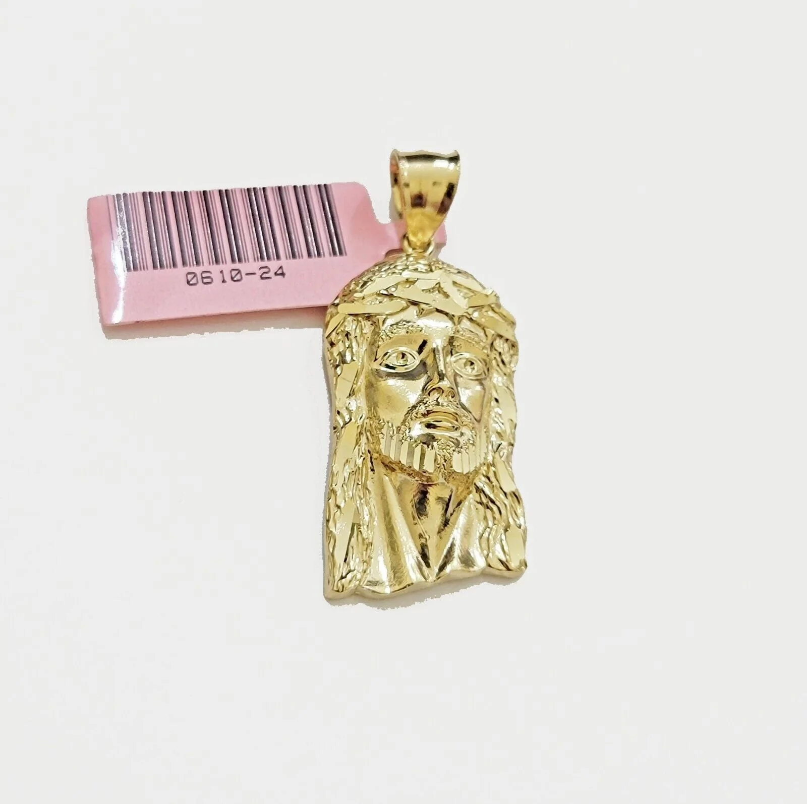Real 14k Gold Charm Pendant Jesus Face for chains , Men Women, 14kt Yellow Gold - Image 10