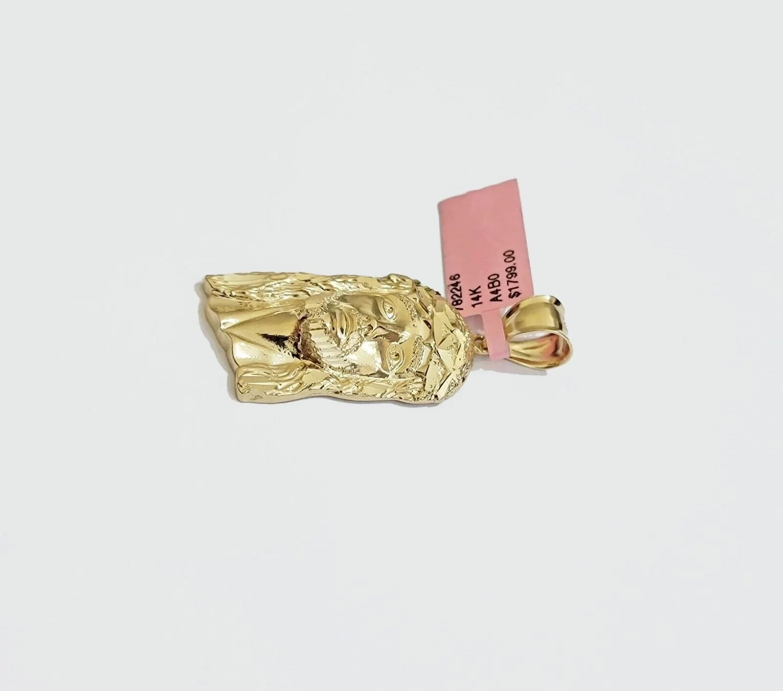 Real 14k Gold Charm Pendant Jesus Face for chains , Men Women, 14kt Yellow Gold - Image 11