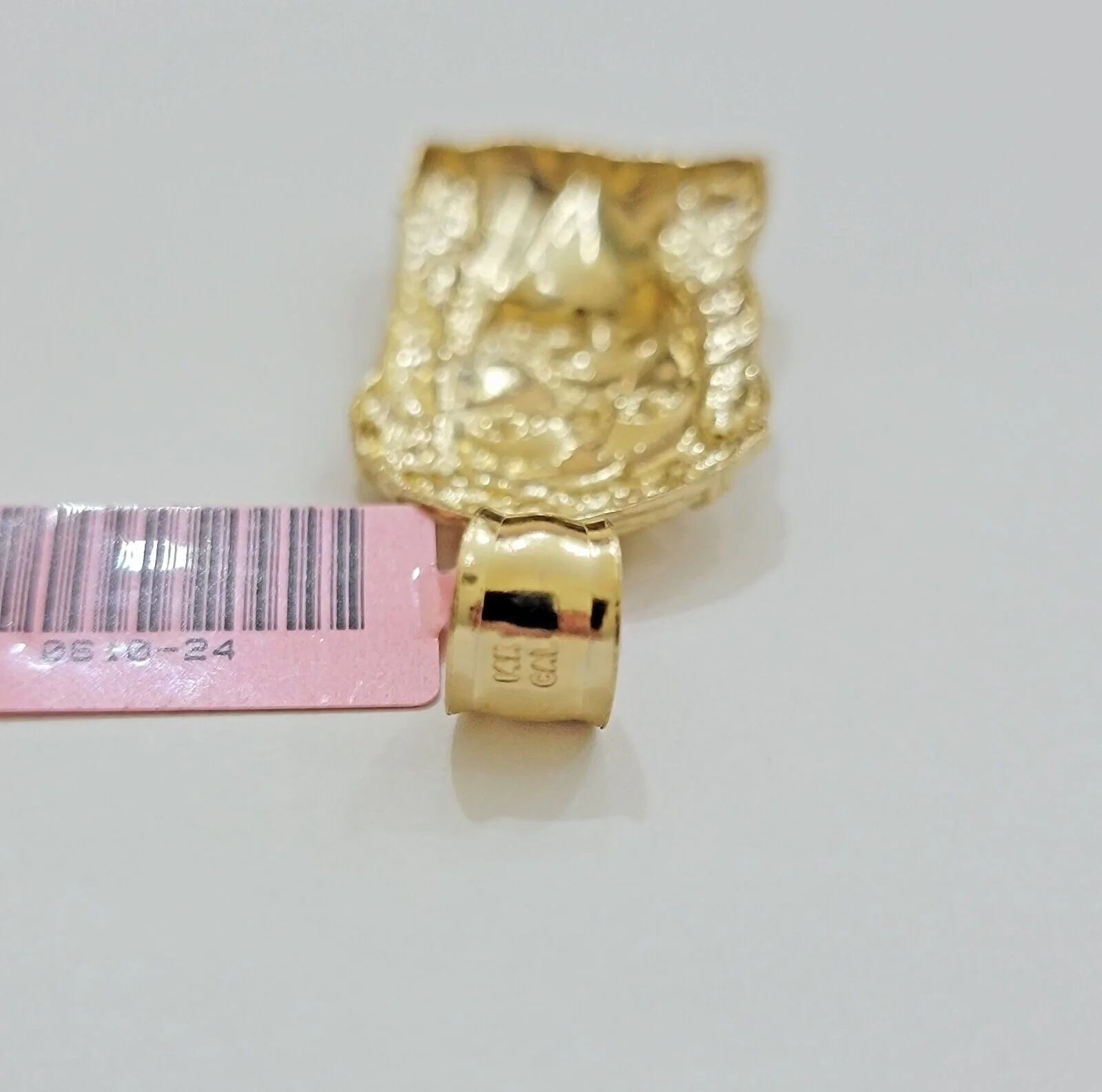 Real 14k Gold Charm Pendant Jesus Face for chains , Men Women, 14kt Yellow Gold - Image 3