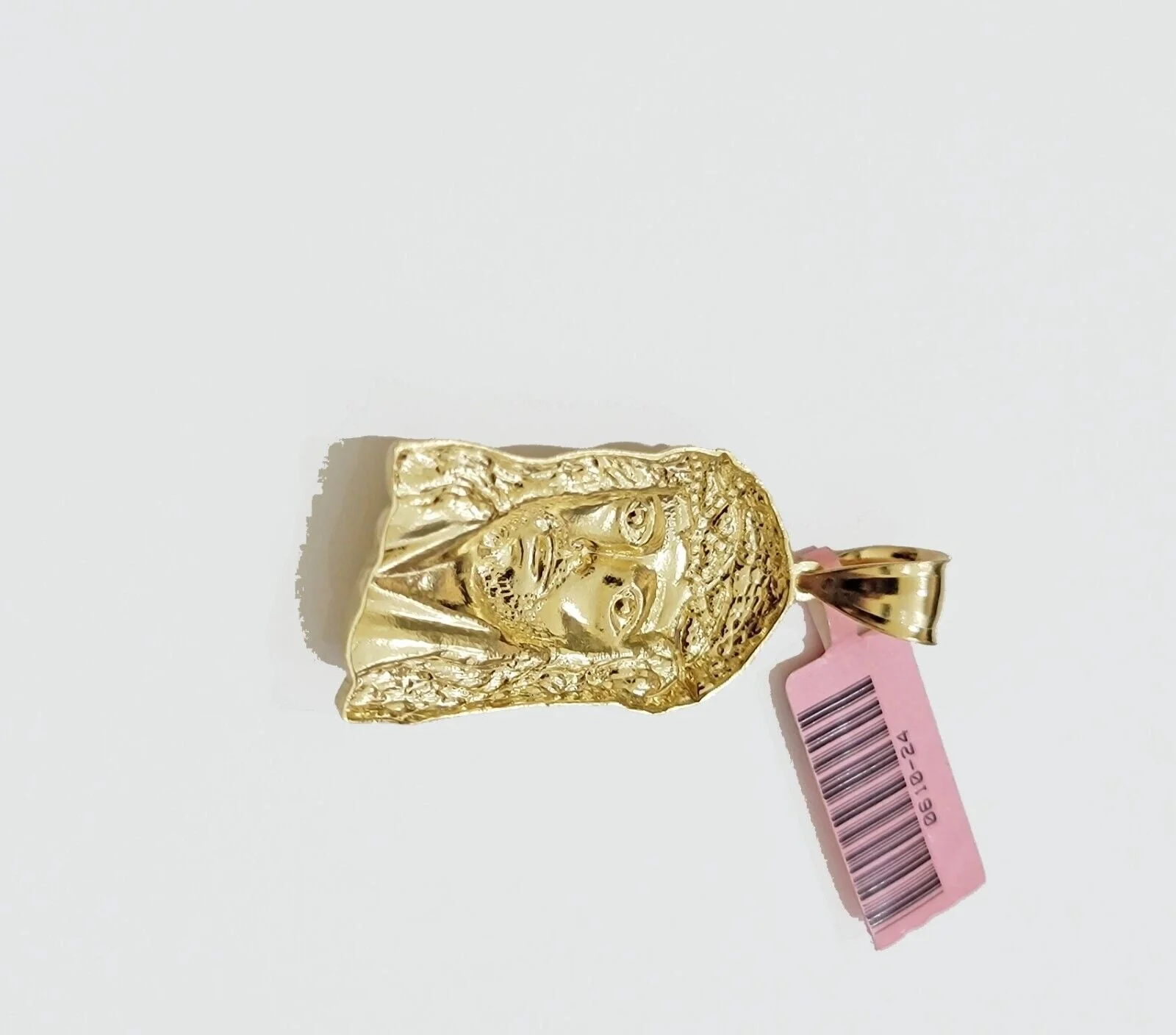 Real 14k Gold Charm Pendant Jesus Face for chains , Men Women, 14kt Yellow Gold - Image 4