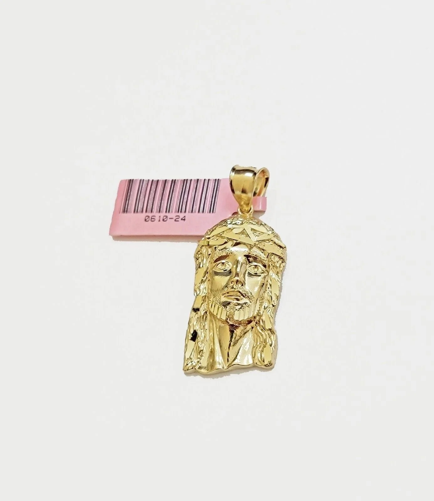 Real 14k Gold Charm Pendant Jesus Face for chains , Men Women, 14kt Yellow Gold - Image 9