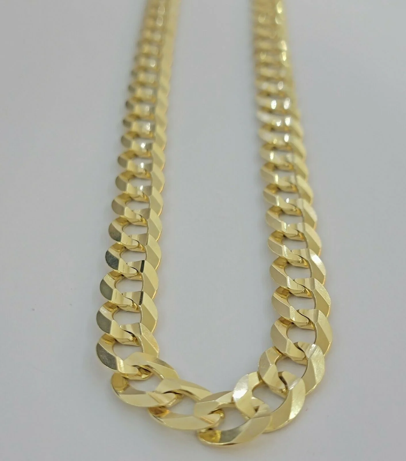 Real 14k Gold Cuban Curb Link Necklace Chain 11mm 22"-28"14kt Yellow Gold,SOLID - Image 10