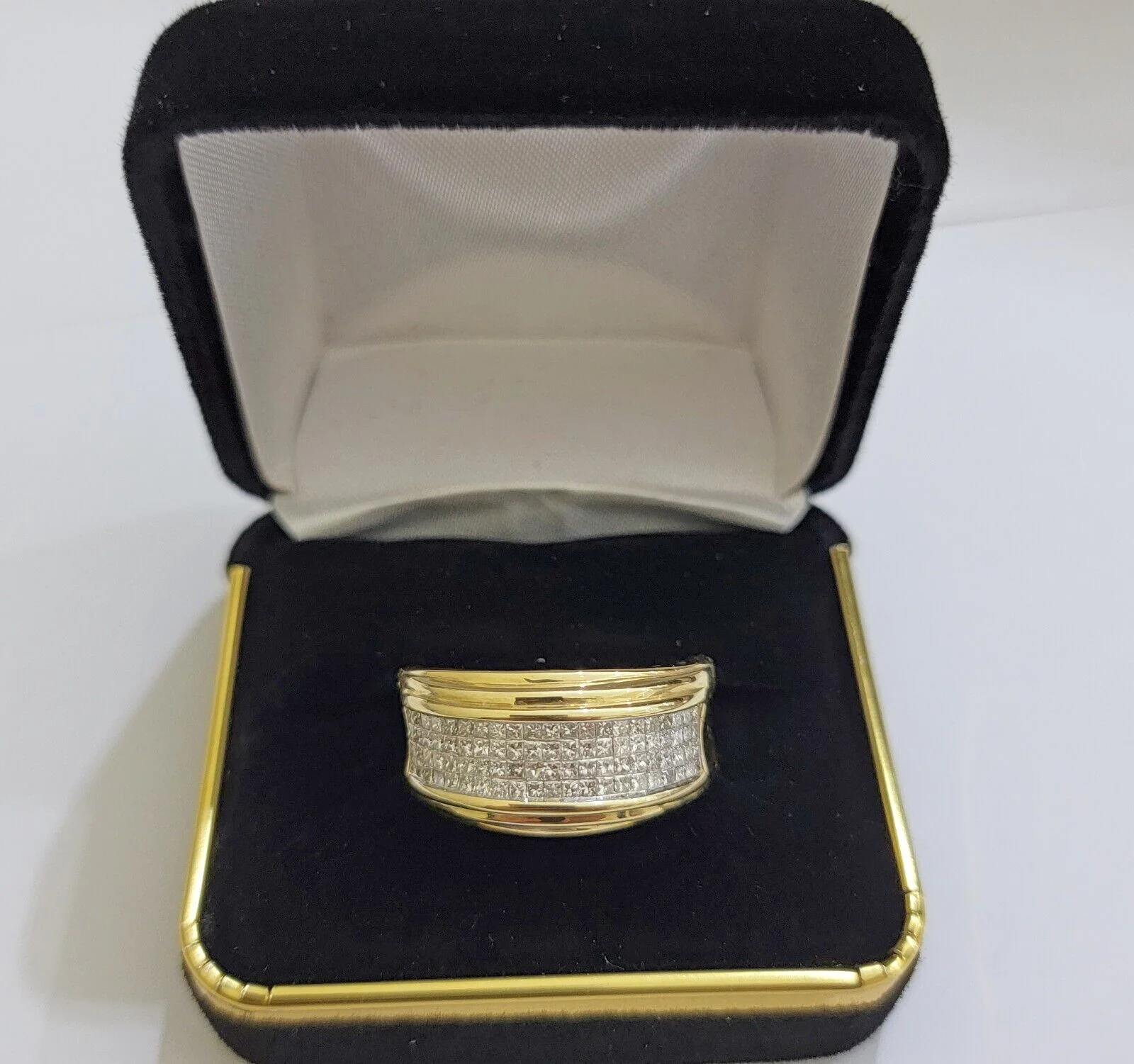 Real 14k gold Diamond Mens Ring Band Engagement Wedding Band 1 CT Natural Diam - Image 5
