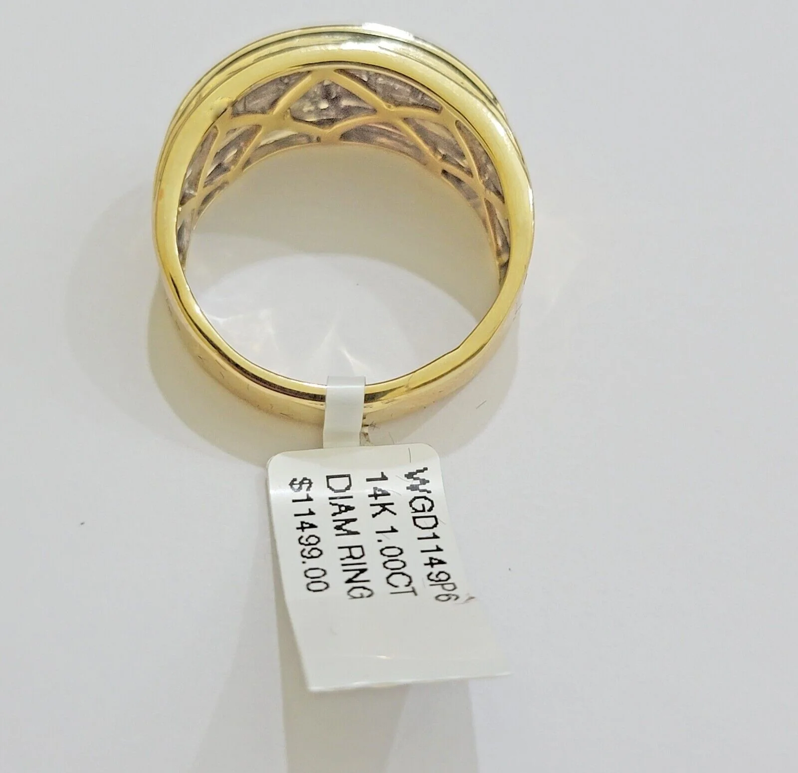 Real 14k gold Diamond Mens Ring Band Engagement Wedding Band 1 CT Natural Diam - Image 6