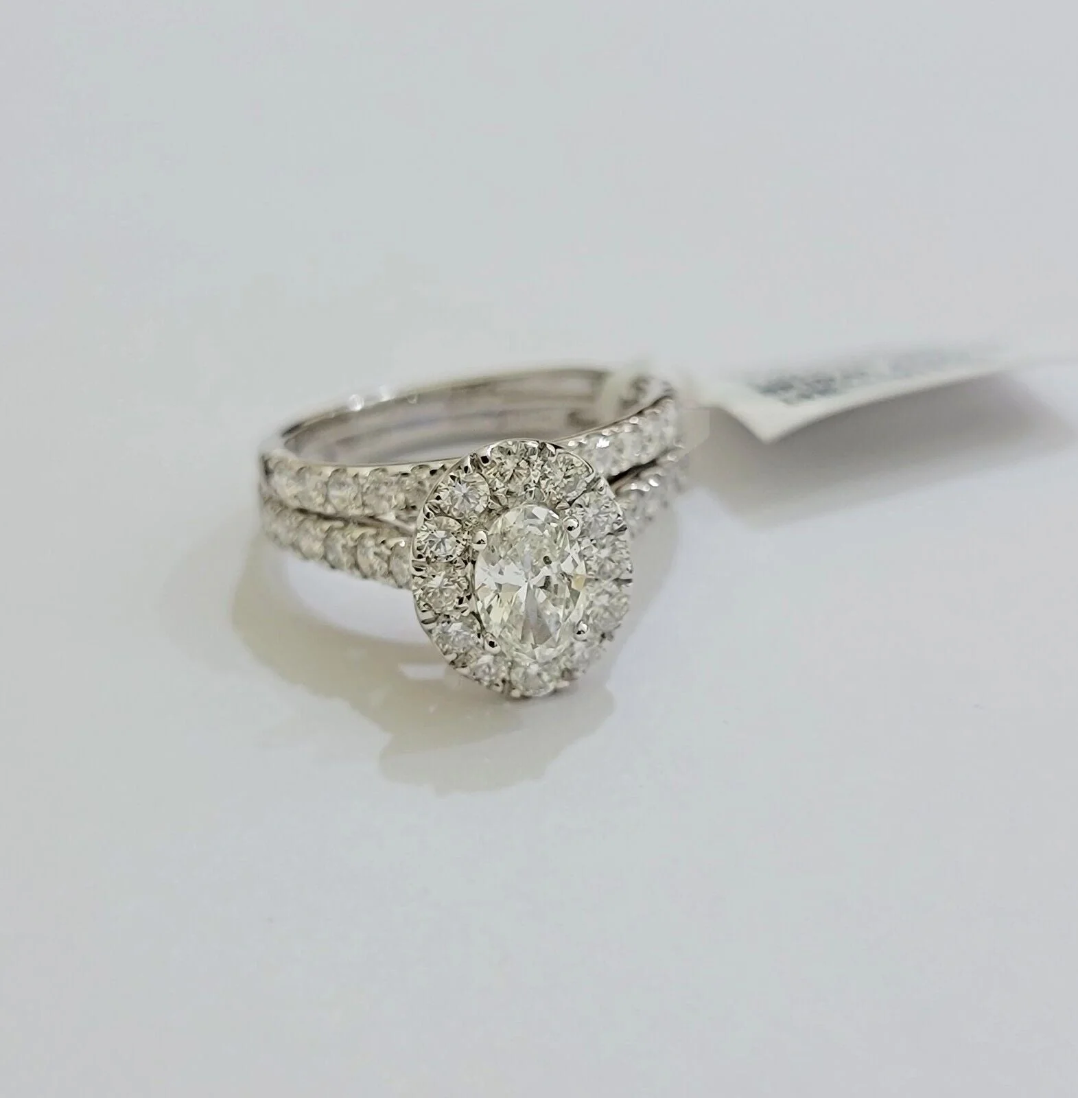 Real 14k Gold Diamond Wedding Engagement Ring Band SET Ladies 2 CT Diamonds Oval Ring Sizes 6,7,8,9,10,11 & 12 - Image 5