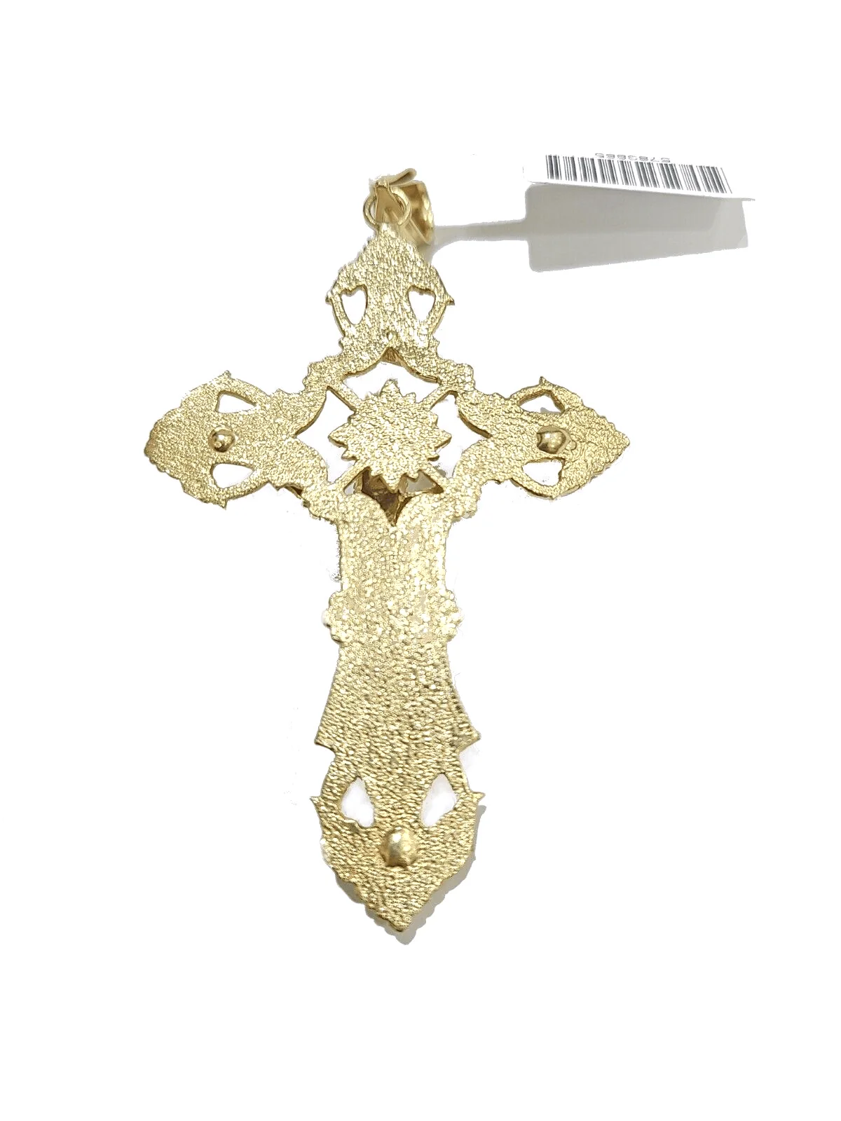 Real 14k Gold Jesus Crucifix Cross Charm Pendant 3" inch 14kt Yellow Gold - Image 5