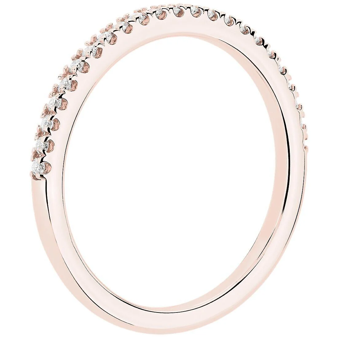 Real 14k Gold Ladies Diamond Ring 0.50CT Size 7 Rose Petite Micropav�� Band 14kt - Image 2