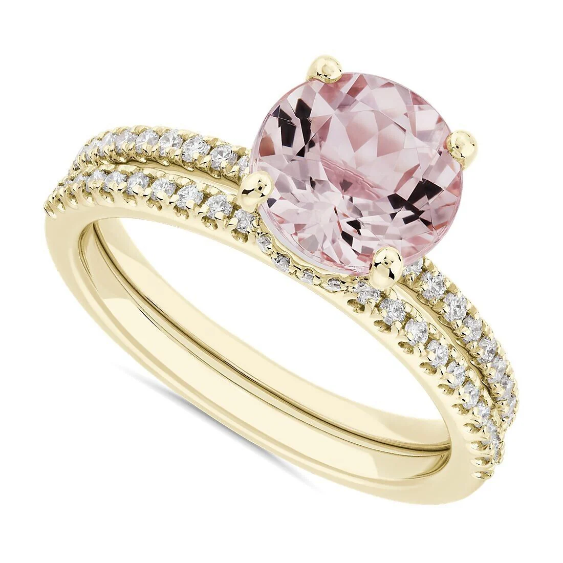 Real 14k Gold Ladies Diamond Ring 0.50CT Size 7 Yellow Petite Micropav�� Band - Image 3
