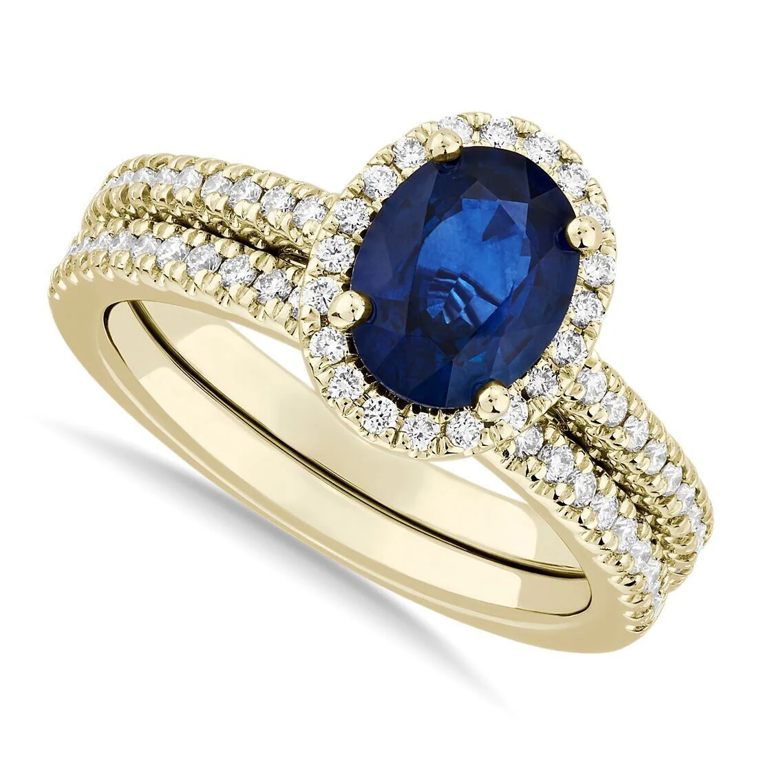 Real 14k Gold Ladies Diamond Ring 2CT Size 7 Yellow Riviera Pav�� Wedding Band - Image 4