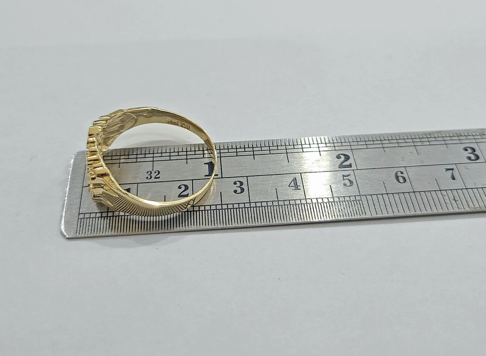 Real 14k Gold Men's Ring Nugget All Sizes 14kt Yellow Gold Unisex - Image 5