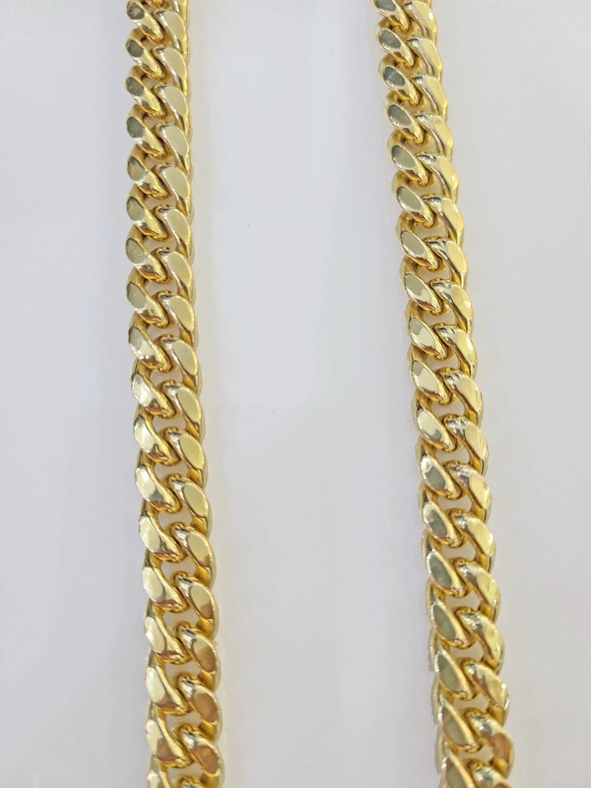 Real 14k Gold Miami Cuban Link Chain Necklace 10mm 20" Box lock 14kt Men's Choker - Image 5