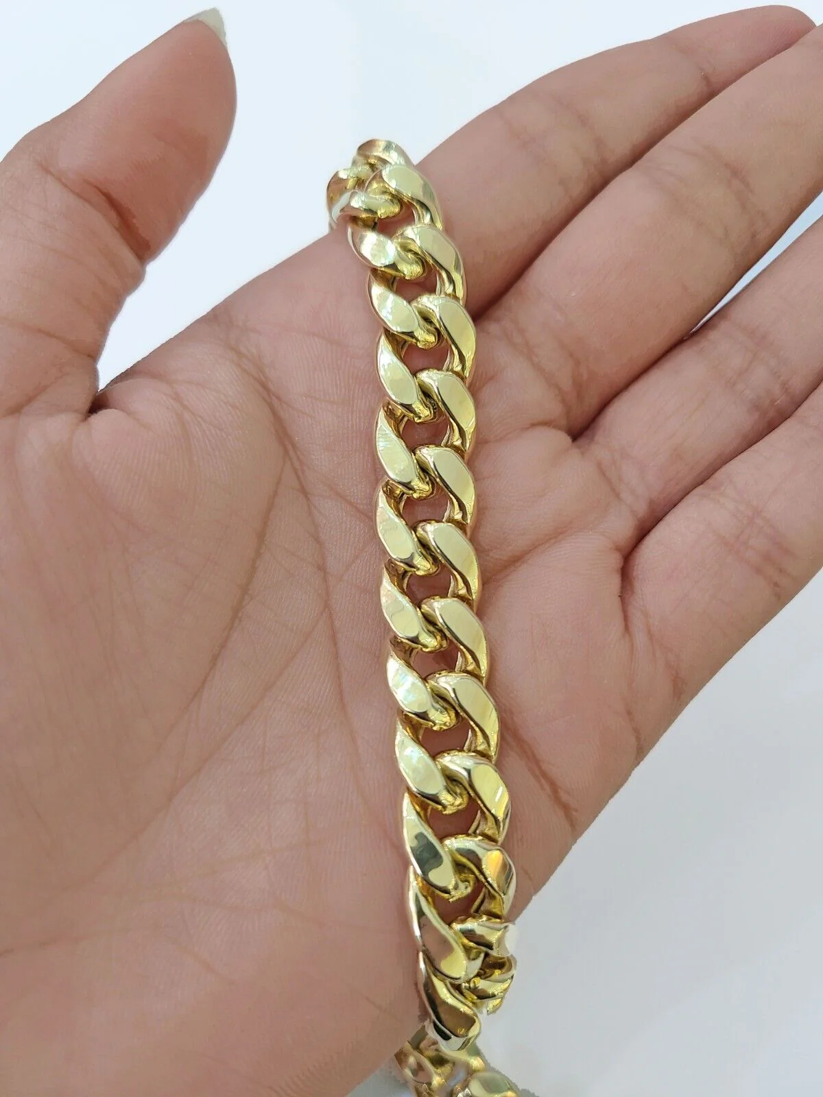 Real 14k Gold Miami Cuban Link Chain Necklace 11mm 26 inches Box lock 14kt - Image 3