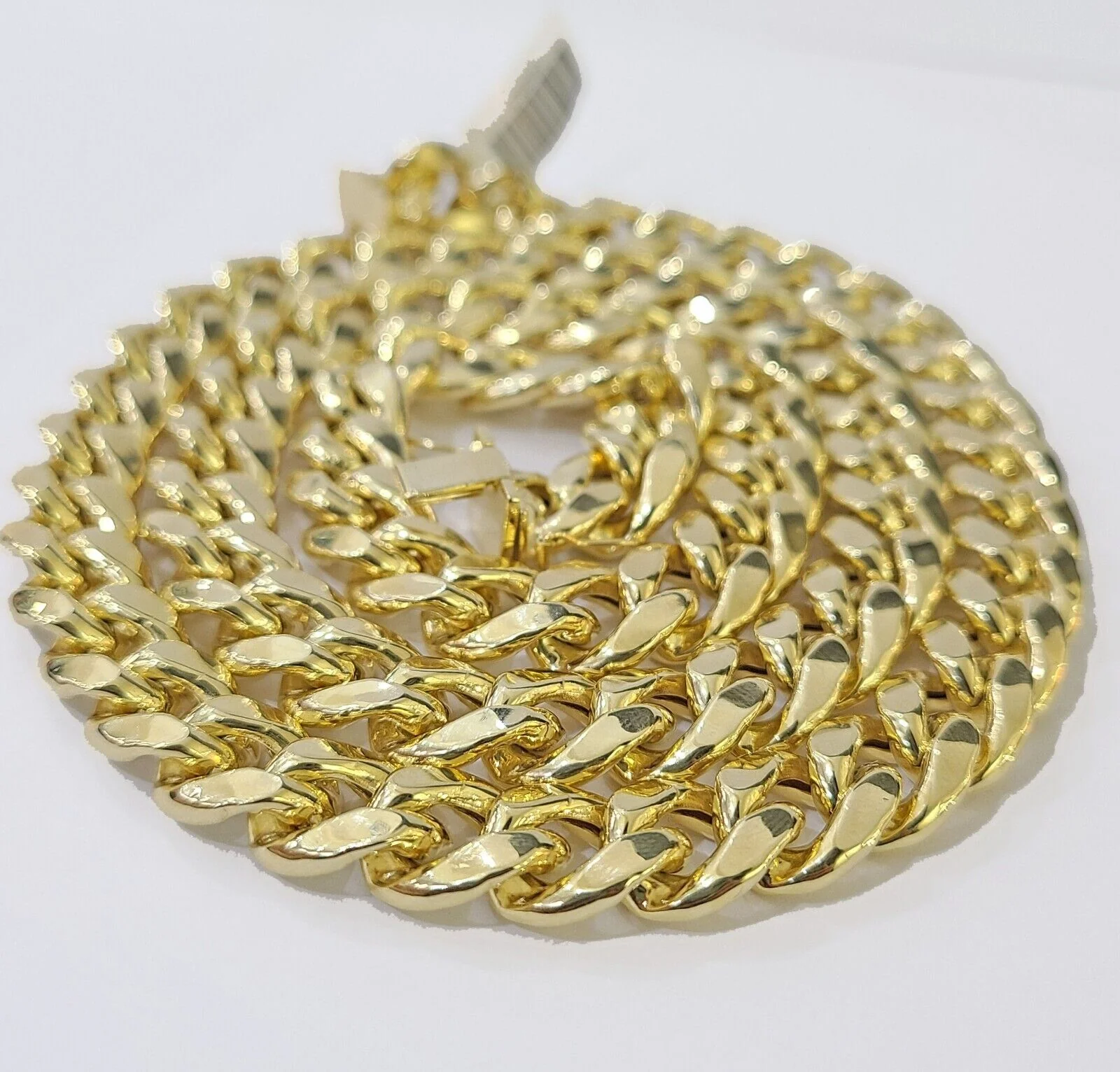 Real 14k Gold Miami Cuban Link Chain Necklace 11mm 26 inches Box lock 14kt - Image 6
