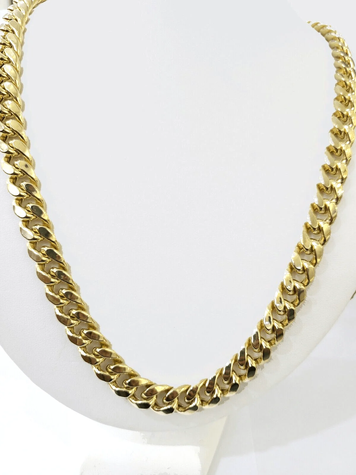 Real 14k Gold Miami Cuban Link Chain Necklace 11mm 26 inches Box lock 14kt - Image 8