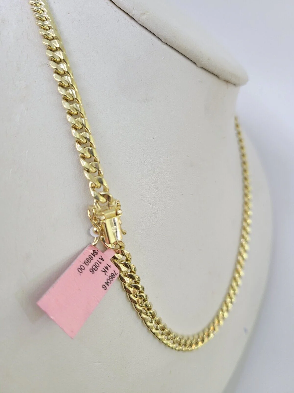 Real 14K Gold Miami Cuban Link Chain Necklace 26 inch 6mm Mens Hollow DISCOUNT - Image 2