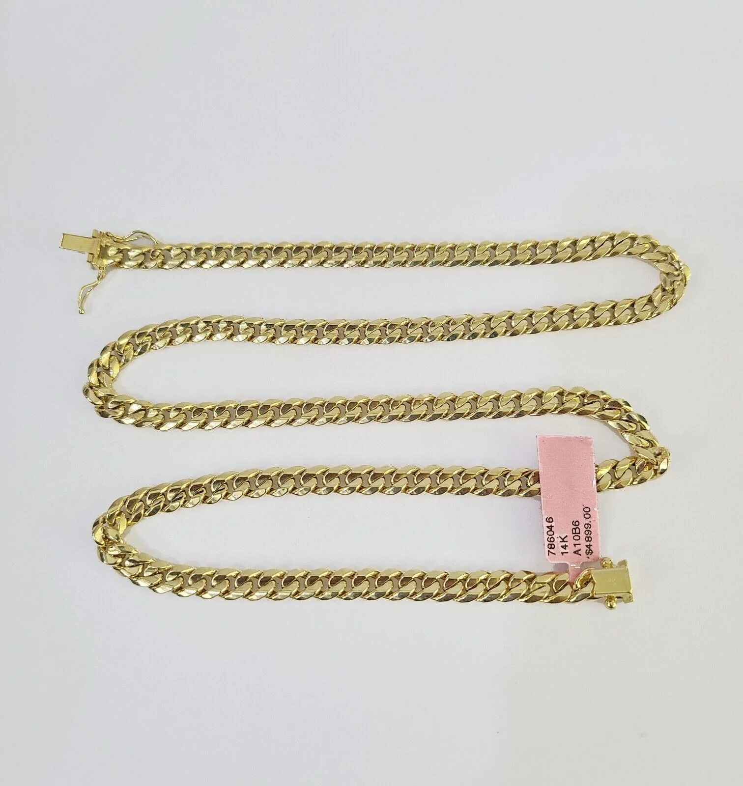 Real 14K Gold Miami Cuban Link Chain Necklace 26 inch 6mm Mens Hollow DISCOUNT - Image 6